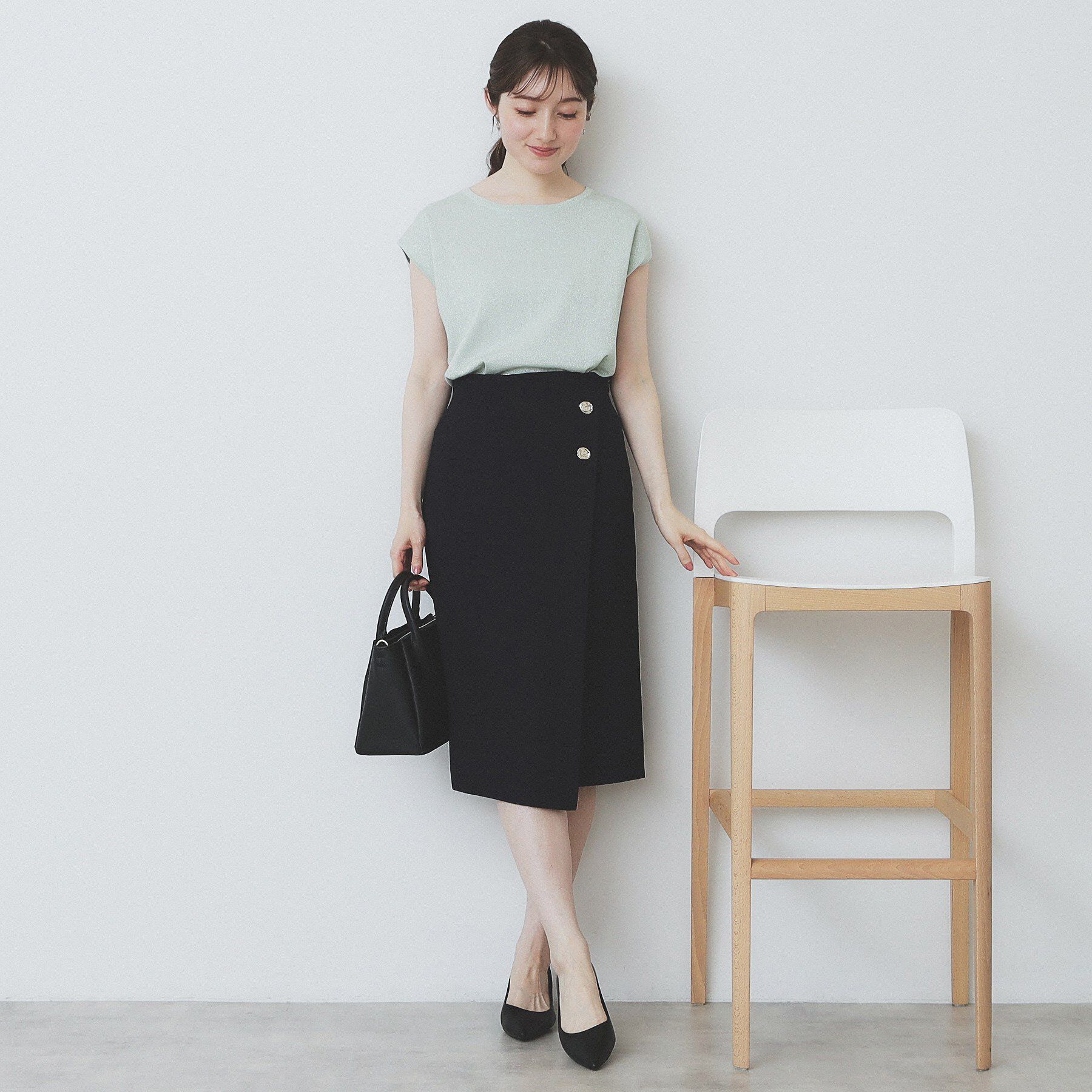 index「《XS-LLサイズ》フレンチスリーブニット【洗濯機洗い可/抗ピル】」|ニット・セーター|