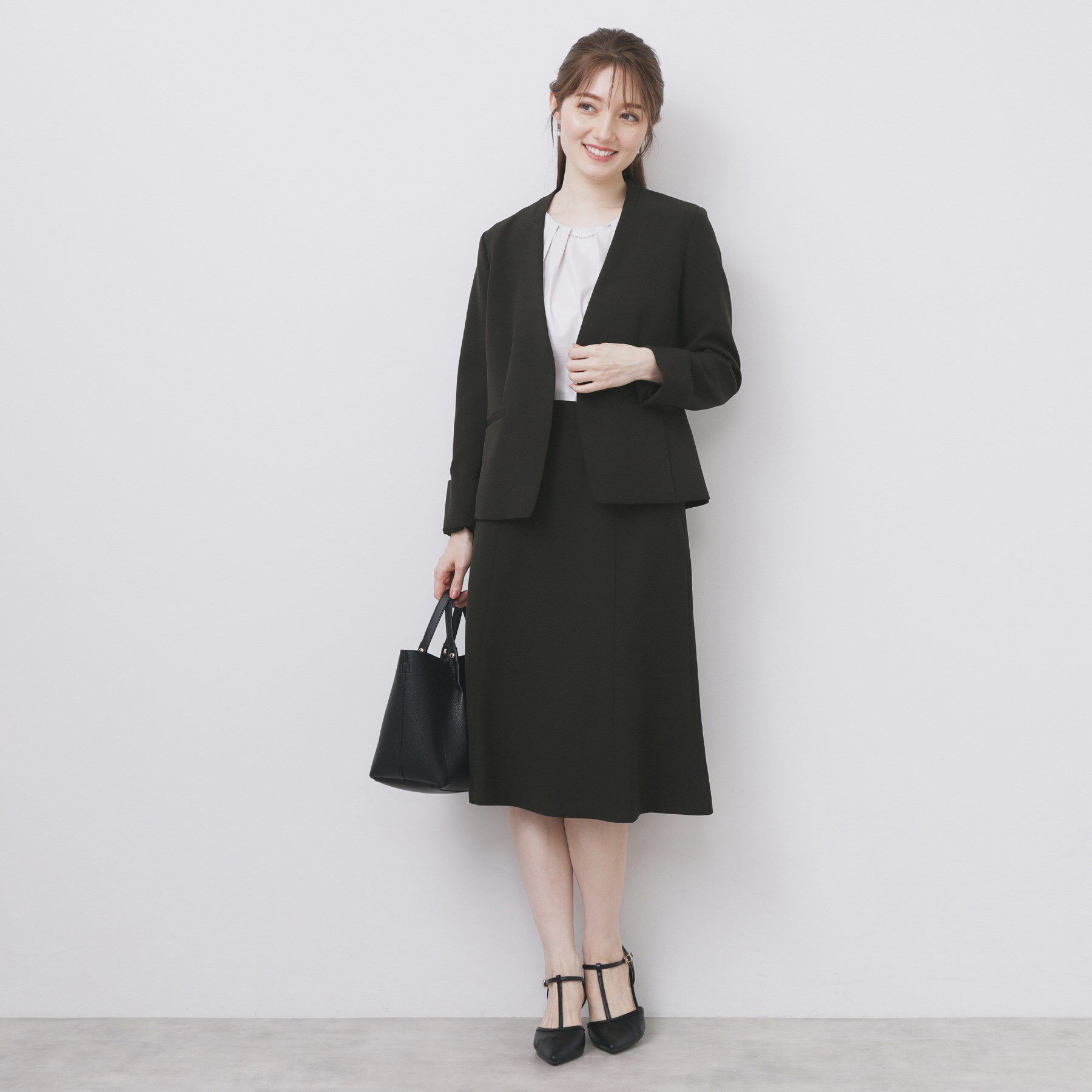 index「ストレッチフレアスカート/セットアップ対応【洗濯機洗い可/イージーアイロン/防シワ】」|スカート|