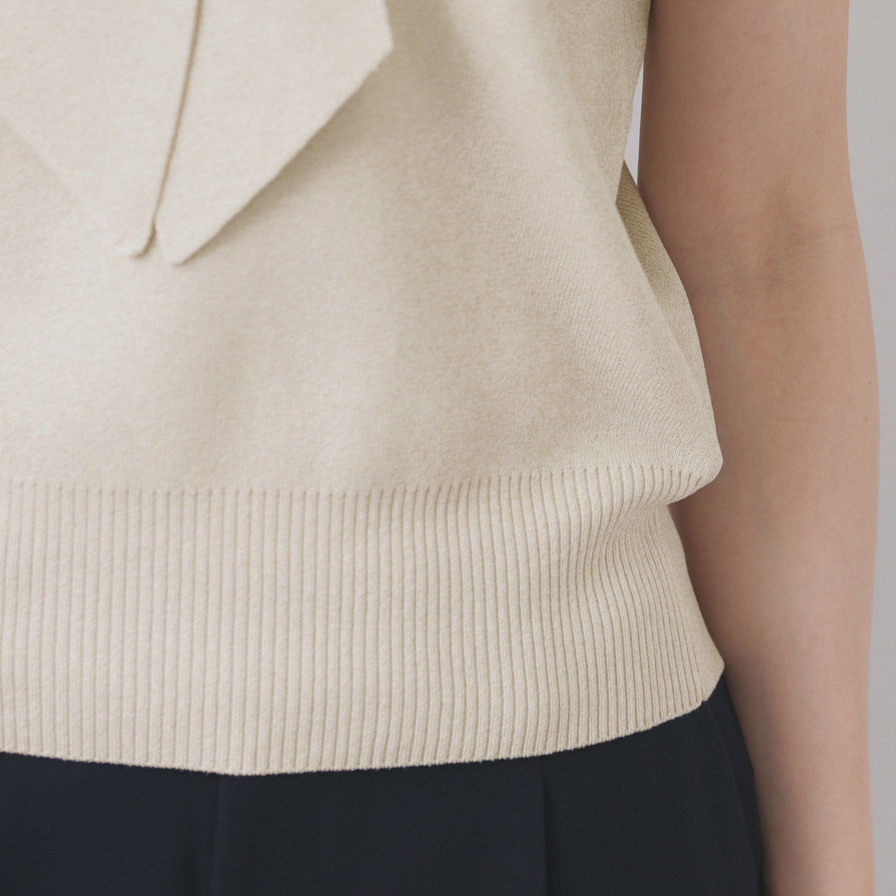 index「フレアスリーブボウタイニット【洗濯機洗い可/接触冷感/抗ピル】」|ニット・セーター|