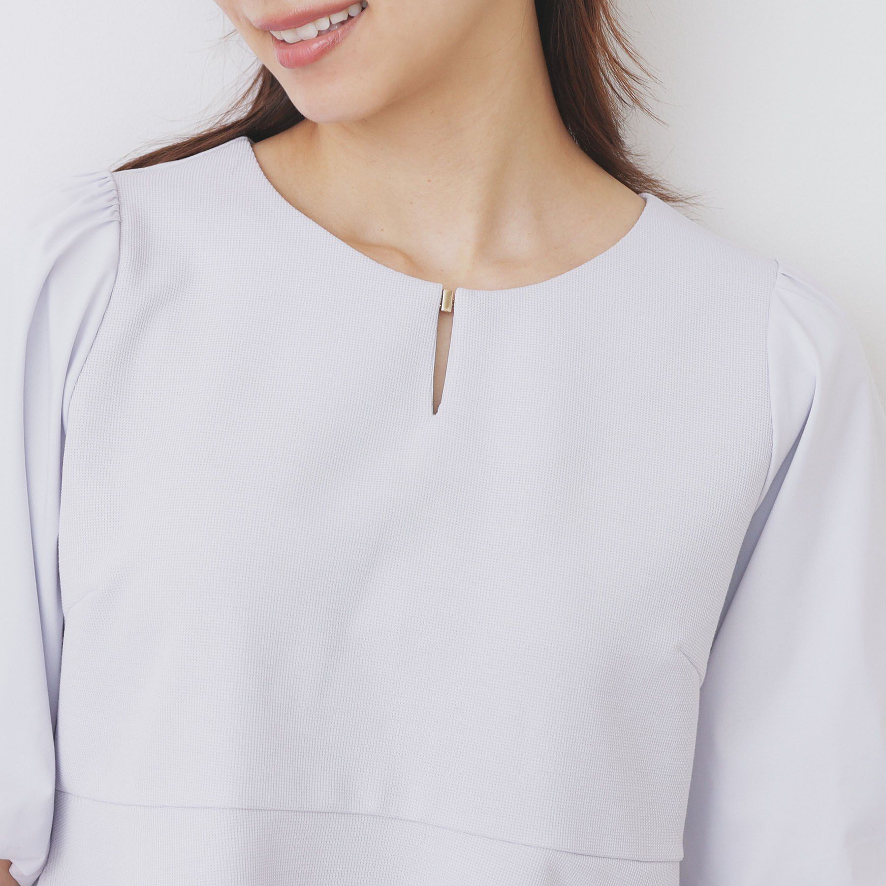 index「《S-LLサイズ》バルーンスリーブペプラムトップス【洗濯機洗い可/接触冷感/UVケア】」|Tシャツ・カットソー|