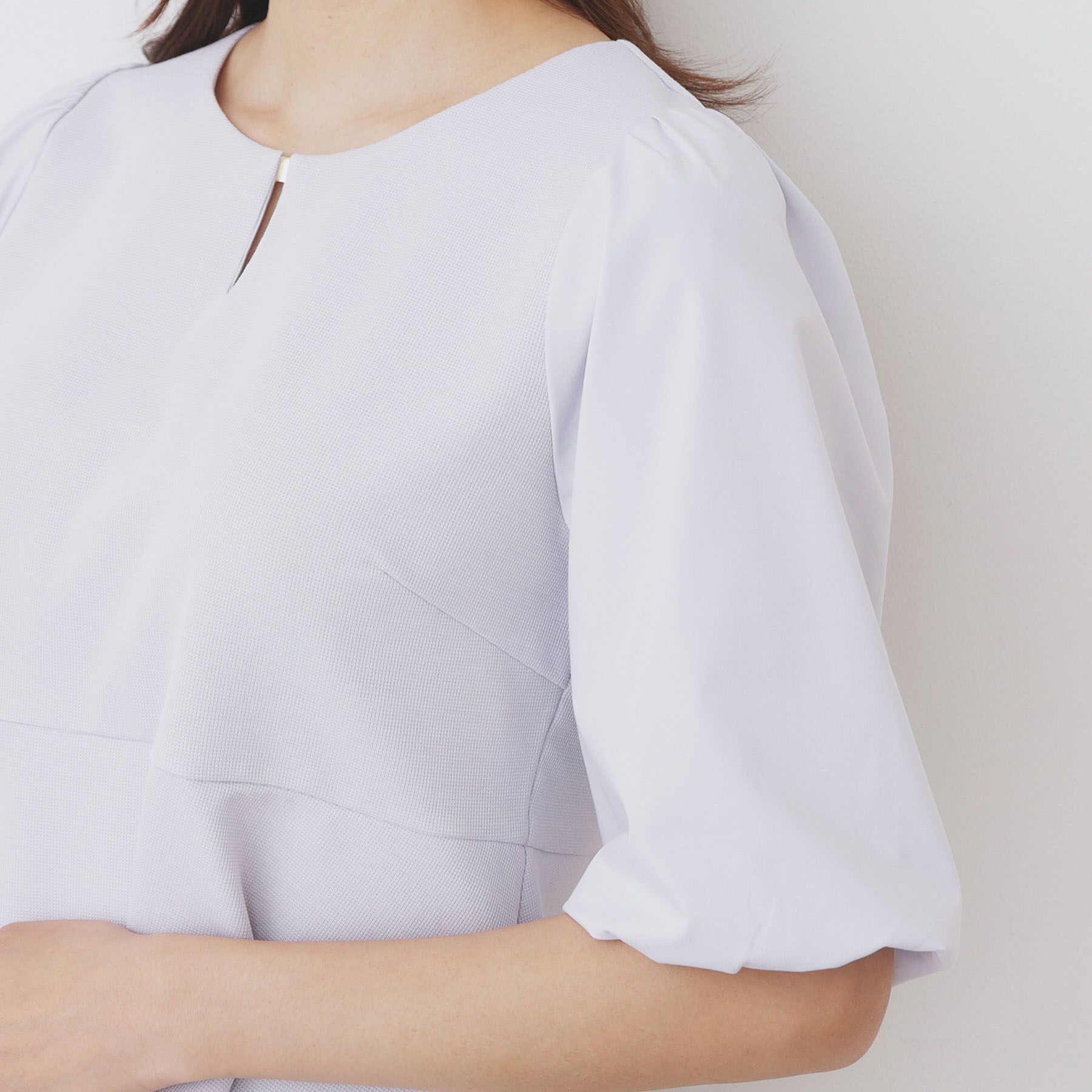 index「《S-LLサイズ》バルーンスリーブペプラムトップス【洗濯機洗い可/接触冷感/UVケア】」|Tシャツ・カットソー|