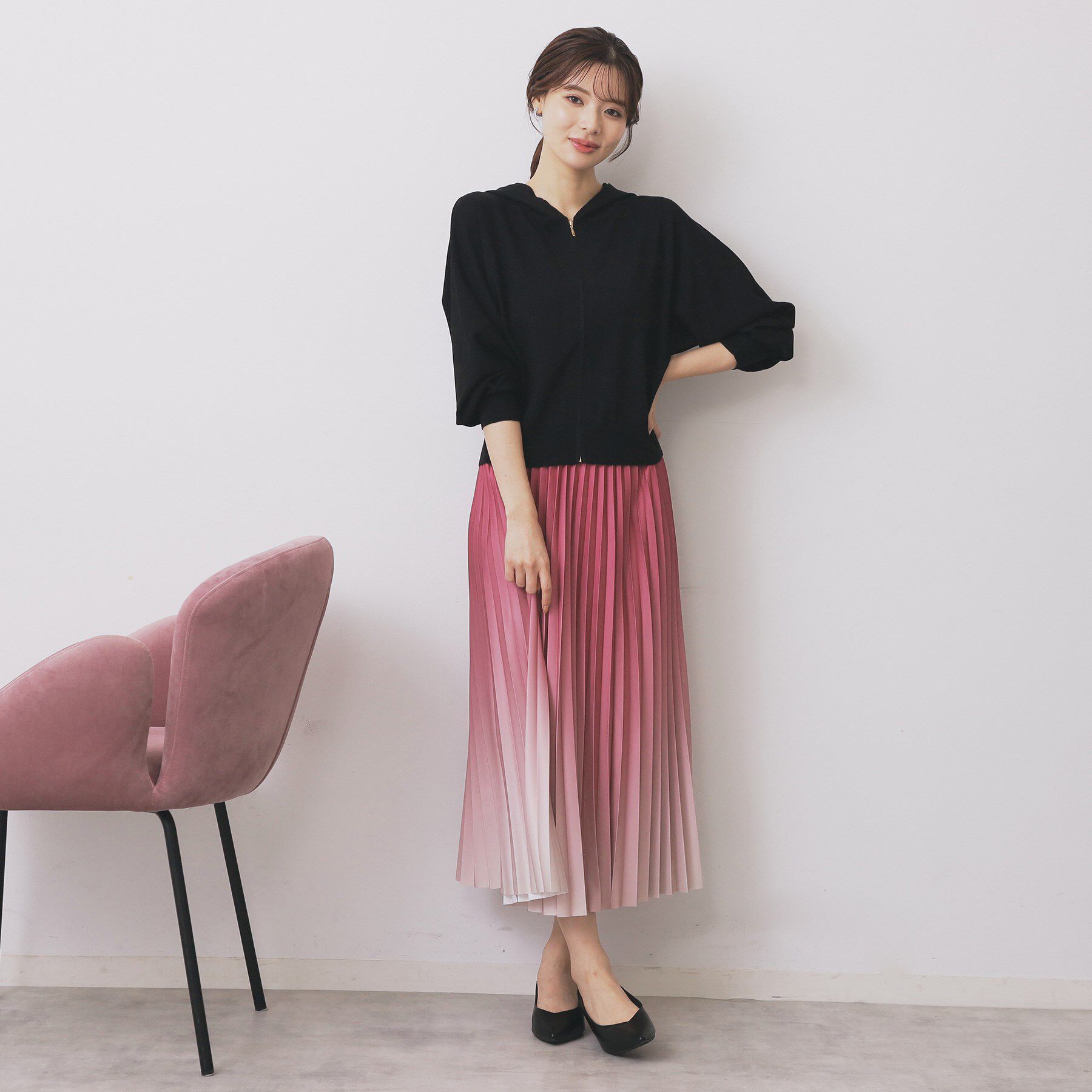 index「グラデーションプリーツスカート【洗濯機OK/防シワ】」|スカート|