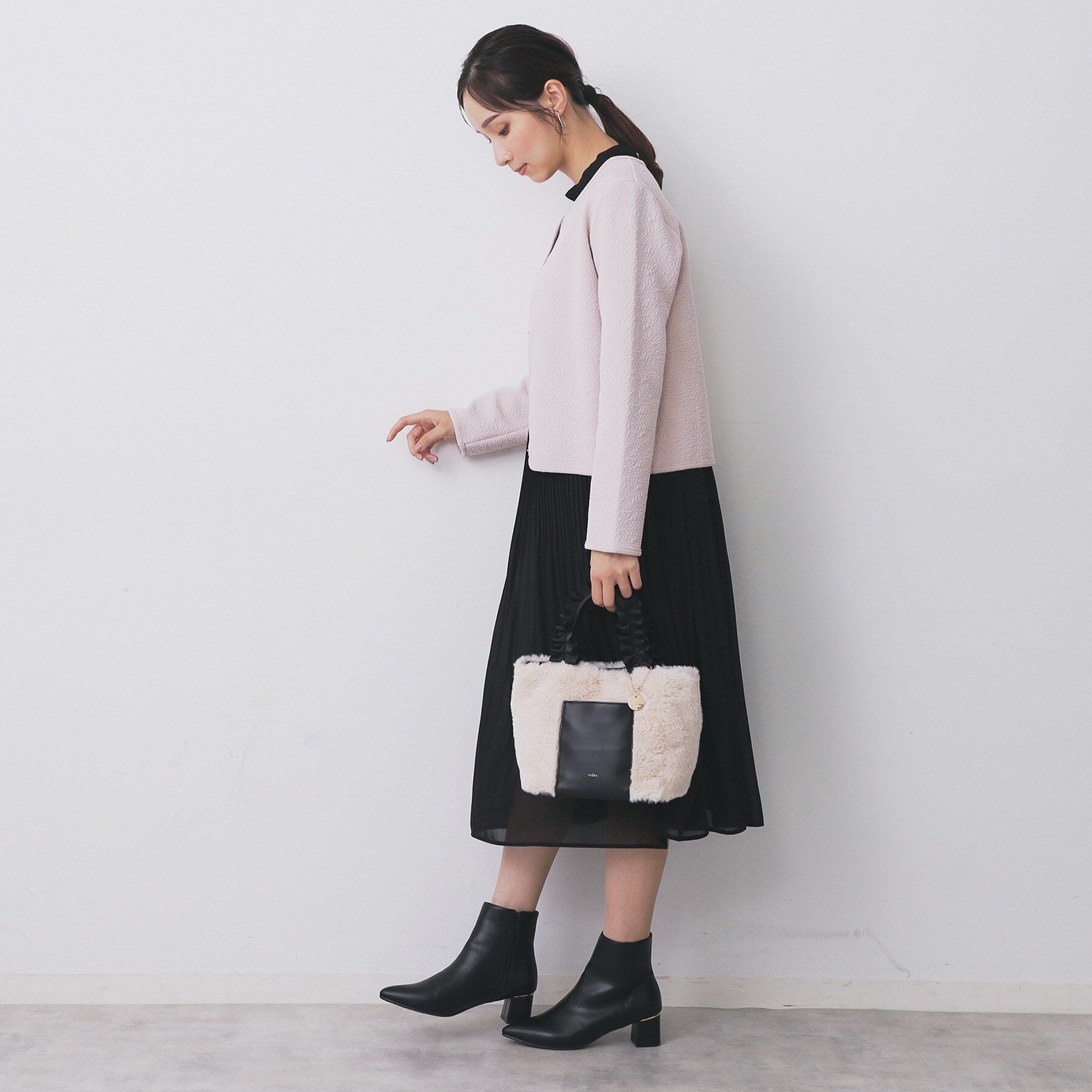 index「ストレッチノーカラーブルゾン【洗濯機OK】」|ブルゾン・スタジャン|