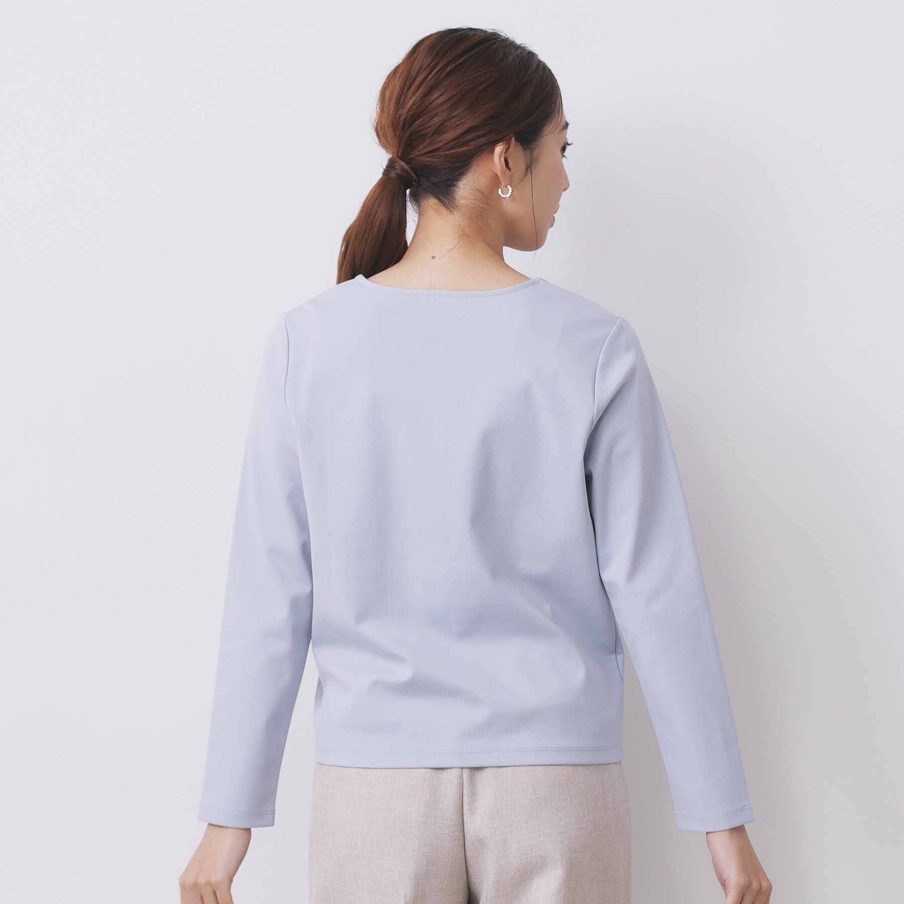 index「フロントタックモチーフポンチトップス【洗濯機OK】」|Tシャツ・カットソー|