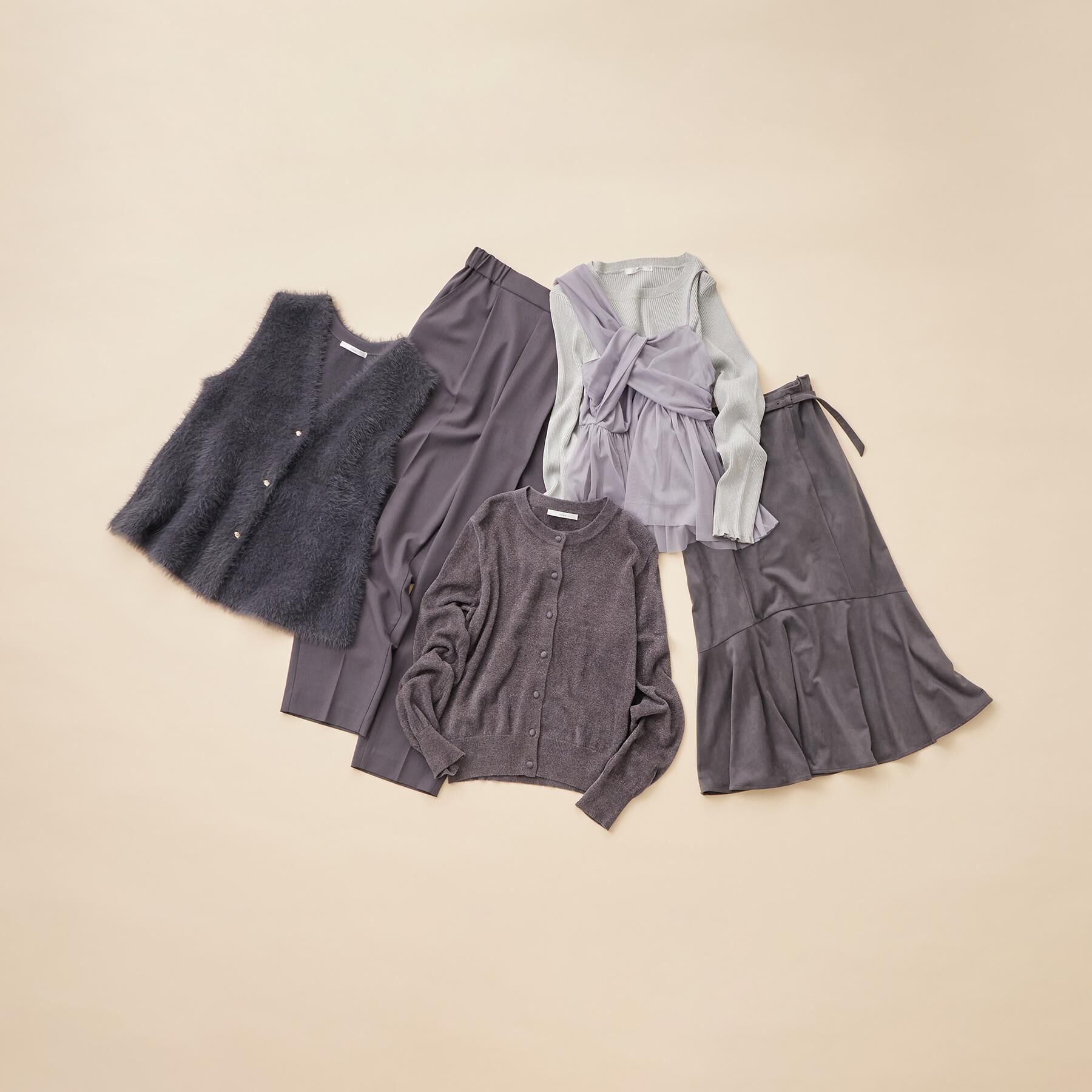 index「フェザーペプラムジレ【洗濯機OK/抗ピル】」|ベスト・ジレ|