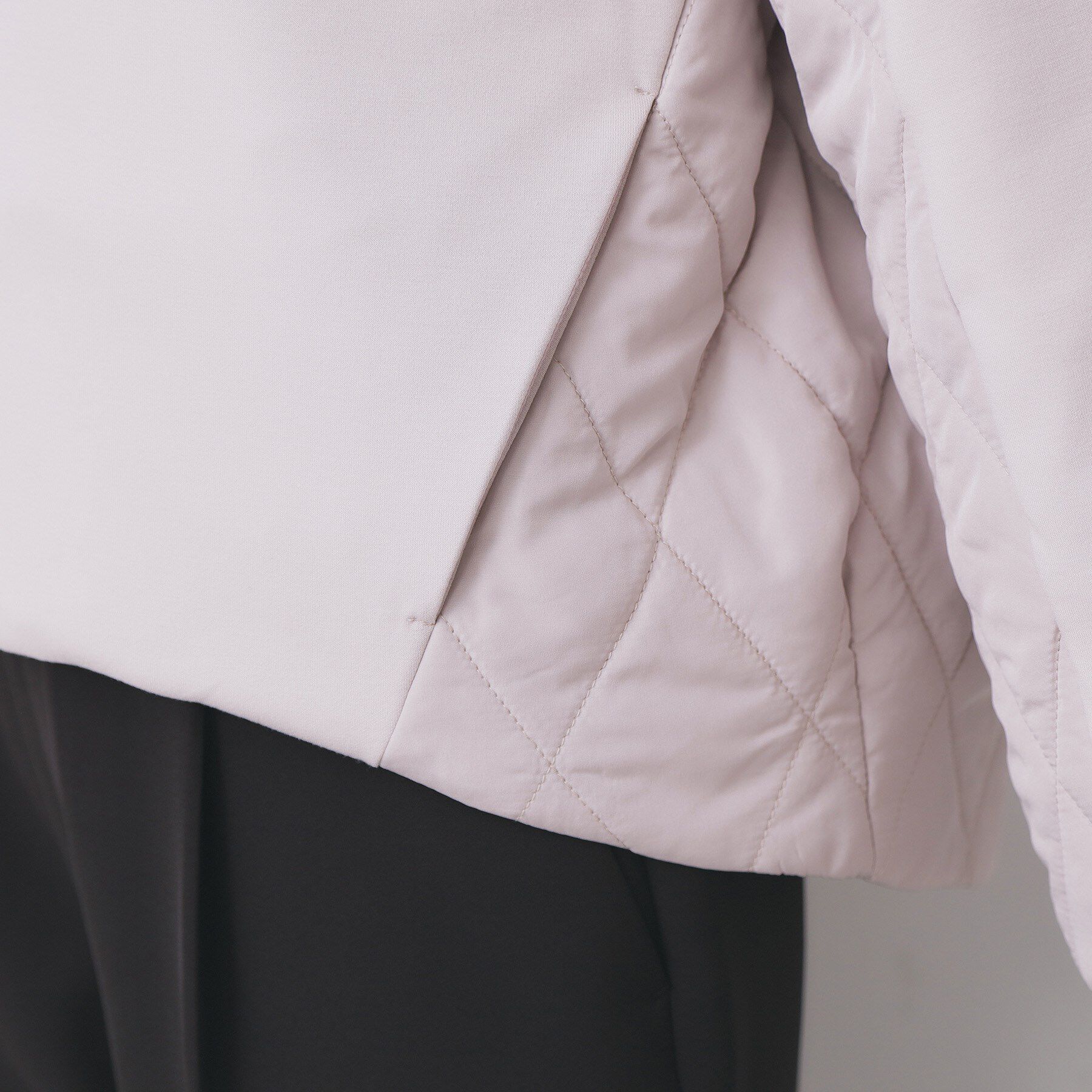 index「キルティング切替ノーカラーブルゾン【洗濯機OK】」|ブルゾン・スタジャン|