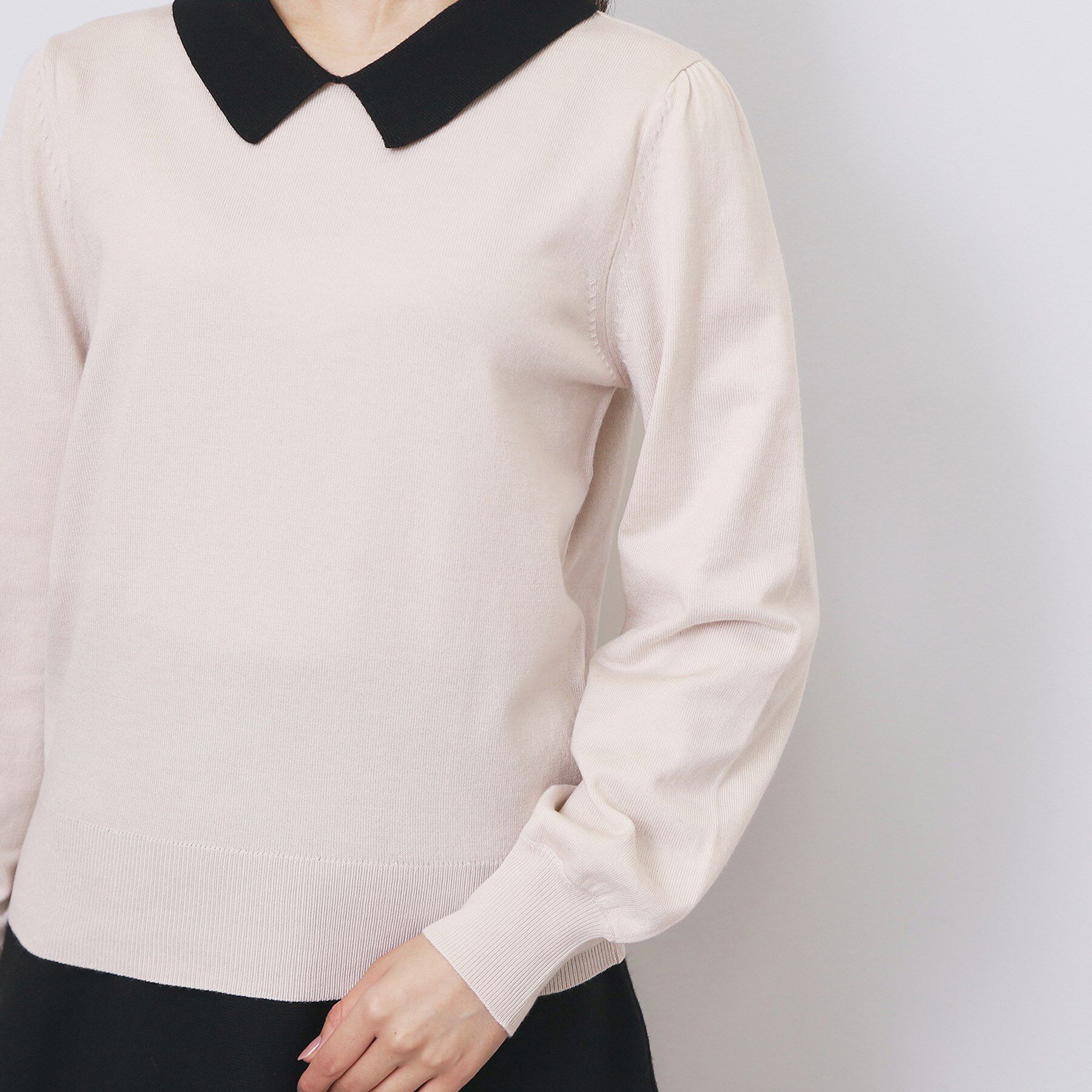 index「バイカラー衿付きニット【洗濯機OK】」|ニット・セーター|