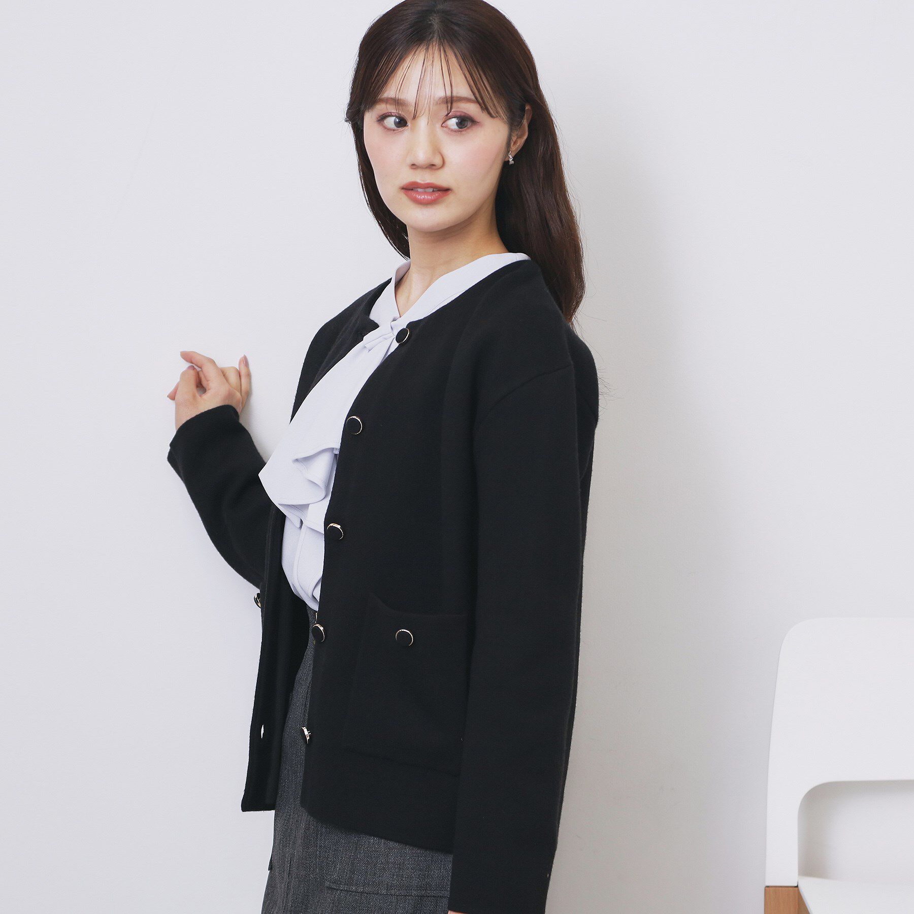 index「ダブルフェイスコーディガン【洗濯機OK】」|カーディガン|