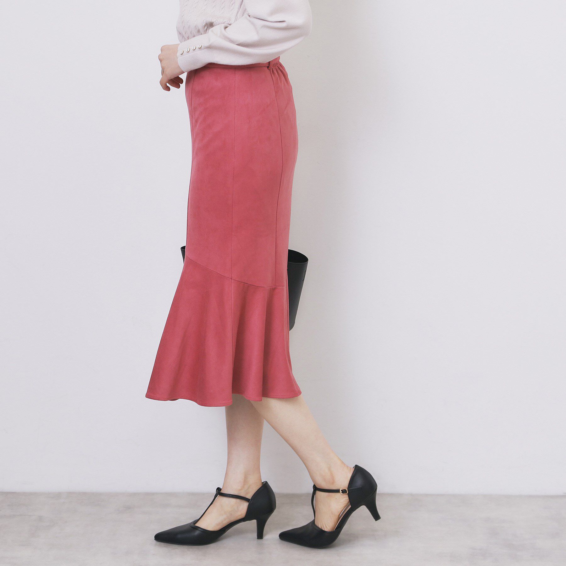 index「フェイクスウェード切り替えマーメイドスカート【洗濯機OK/イージーアイロン/防シワ】」|スカート|