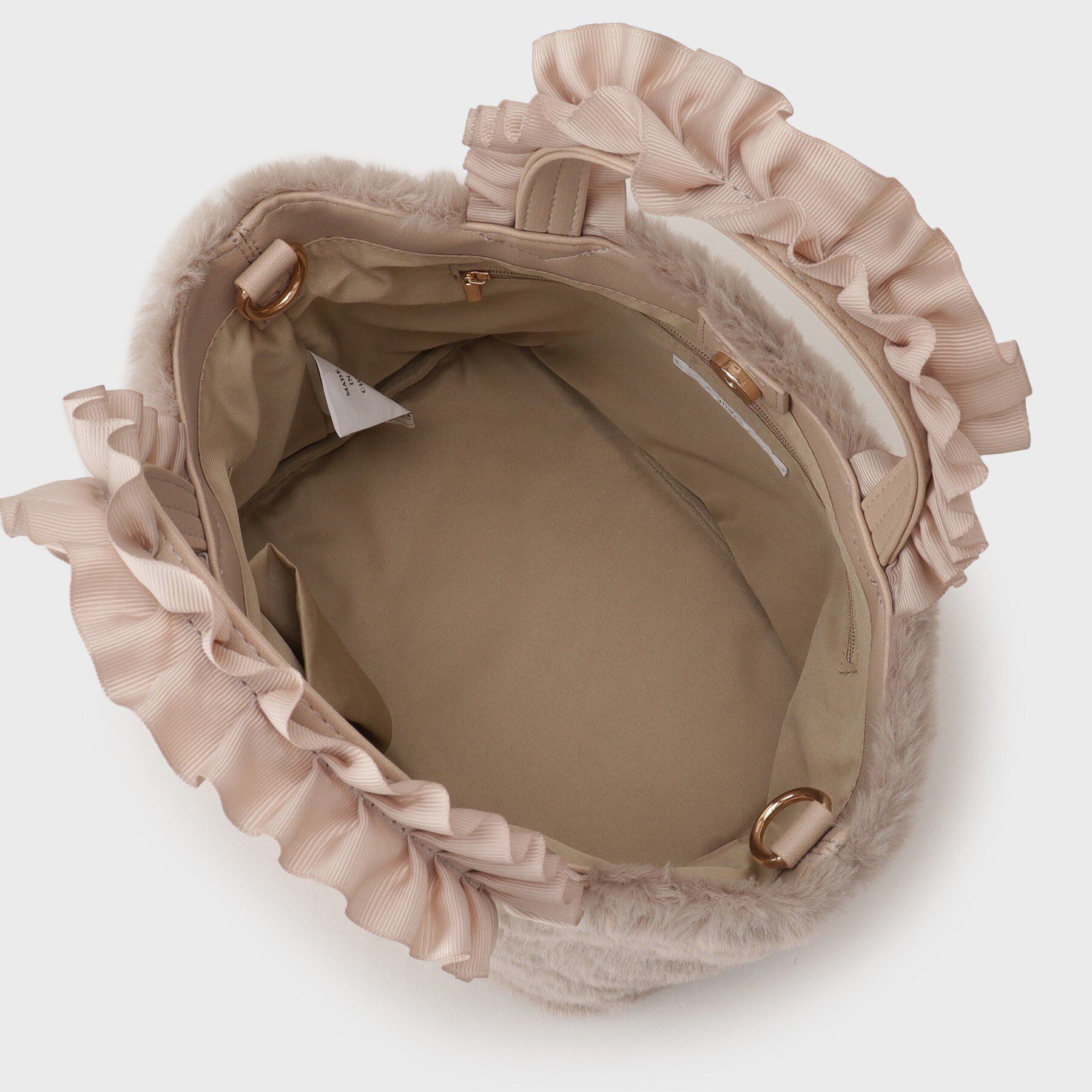 index「フリルハンドル フェイクファーミドルトートバッグ」|トートバッグ|