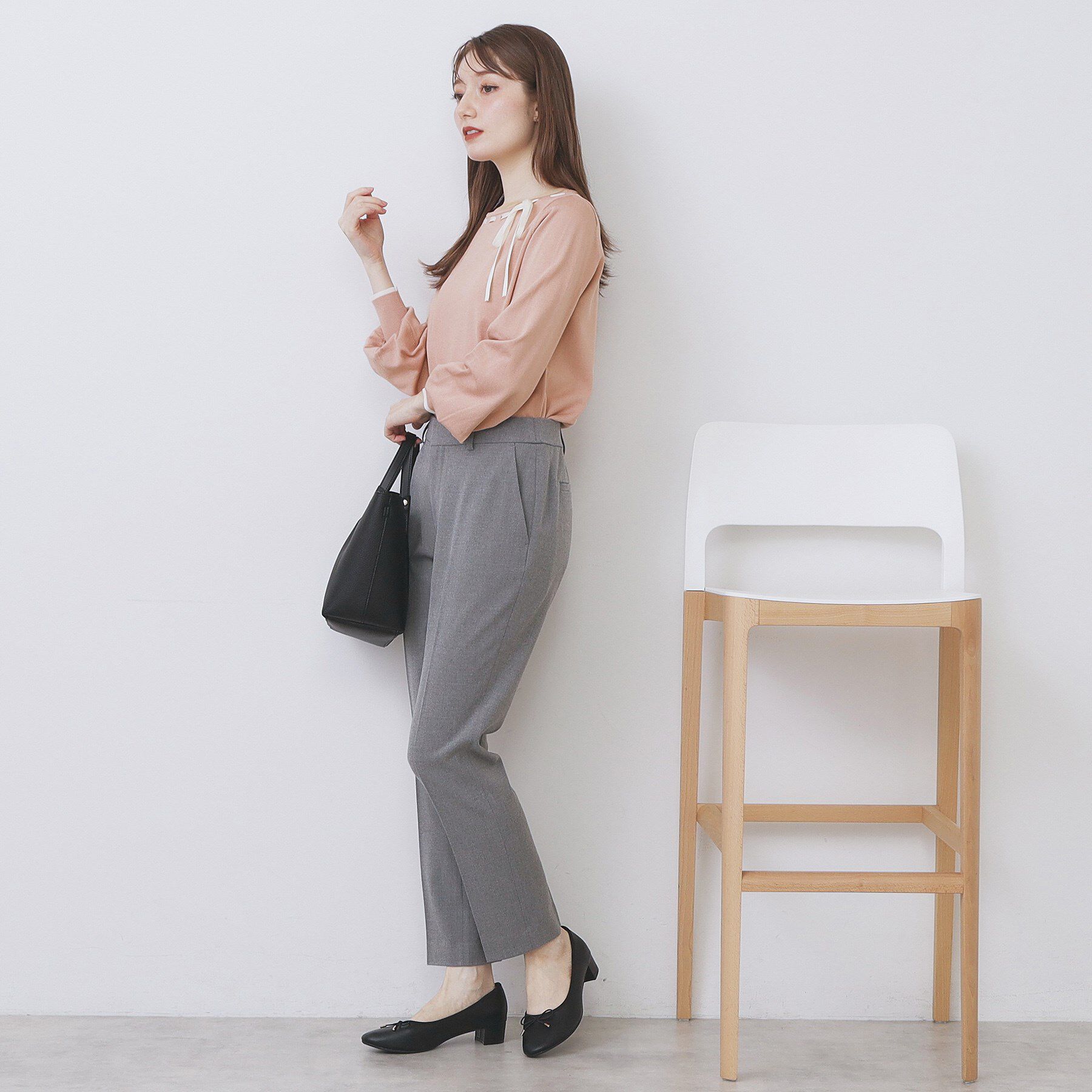 index「はしごリボンバイカラーニット【洗濯機OK】」|ニット・セーター|