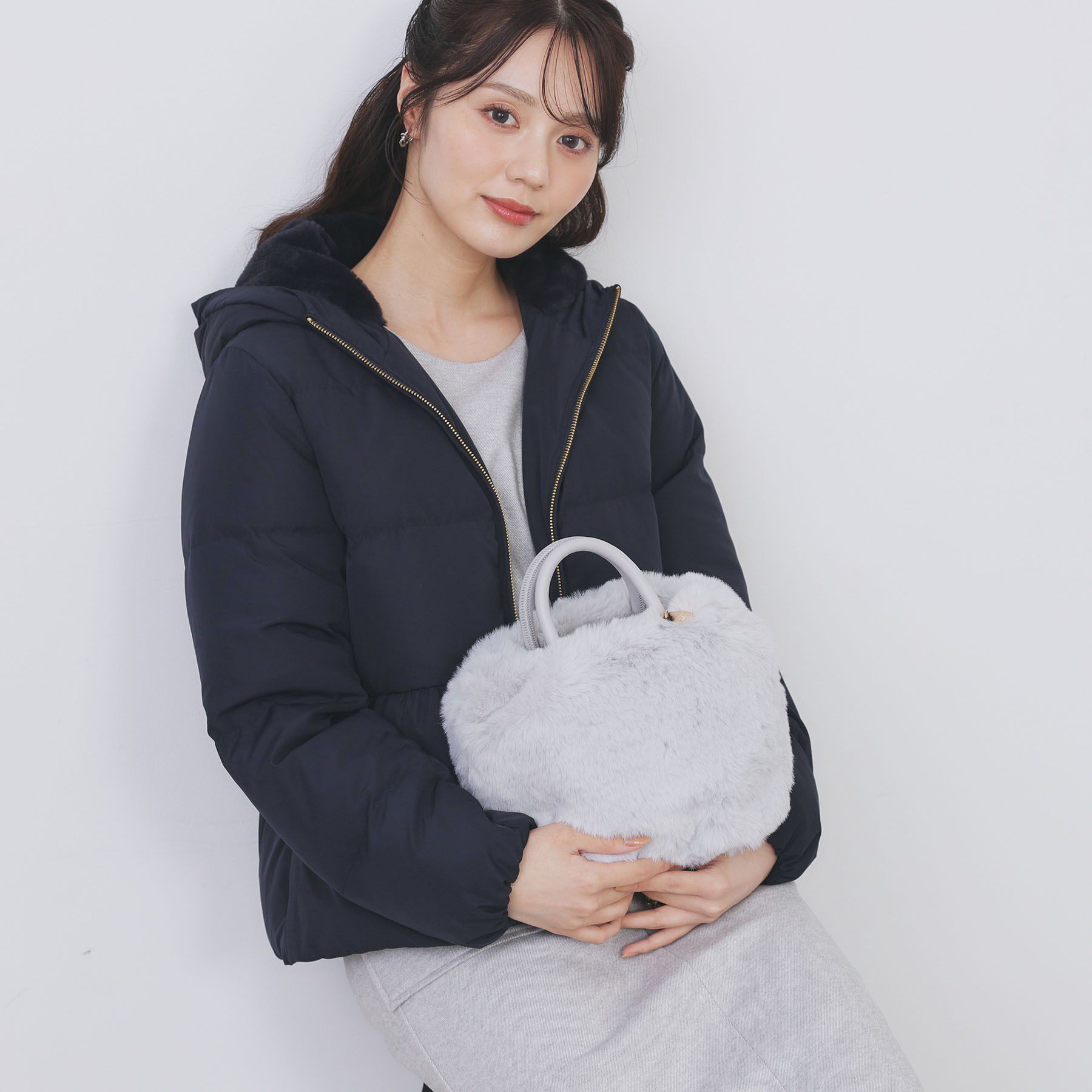 index「【2WAY】フェイクファーラウンドショルダーバッグ」|ショルダー・メッセンジャー|