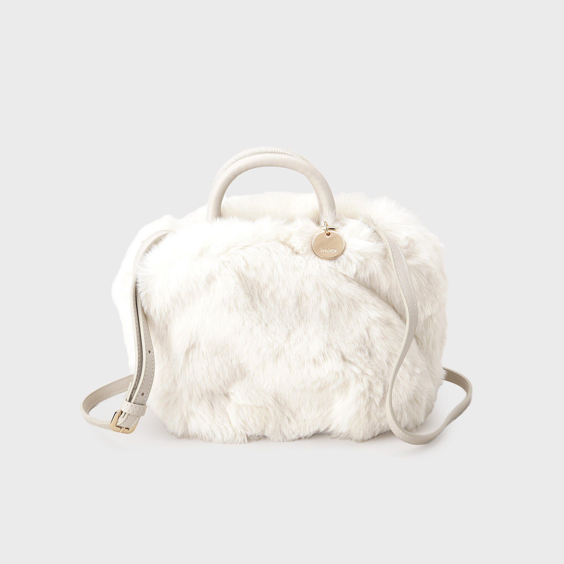 index「【2WAY】フェイクファーラウンドショルダーバッグ」|ショルダー・メッセンジャー|