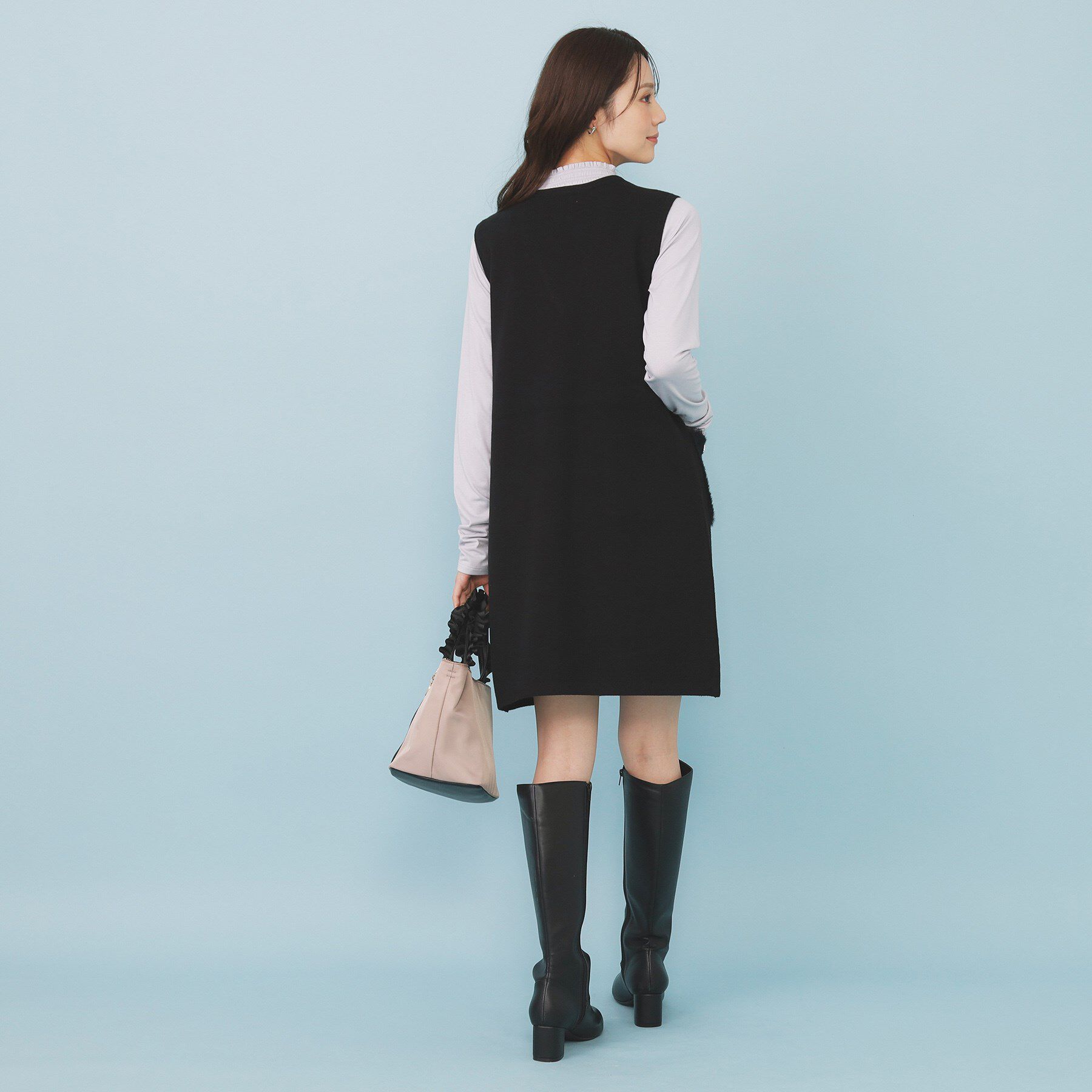 index「ファーポケットニットジャンスカ【洗濯機OK】」|ワンピース|