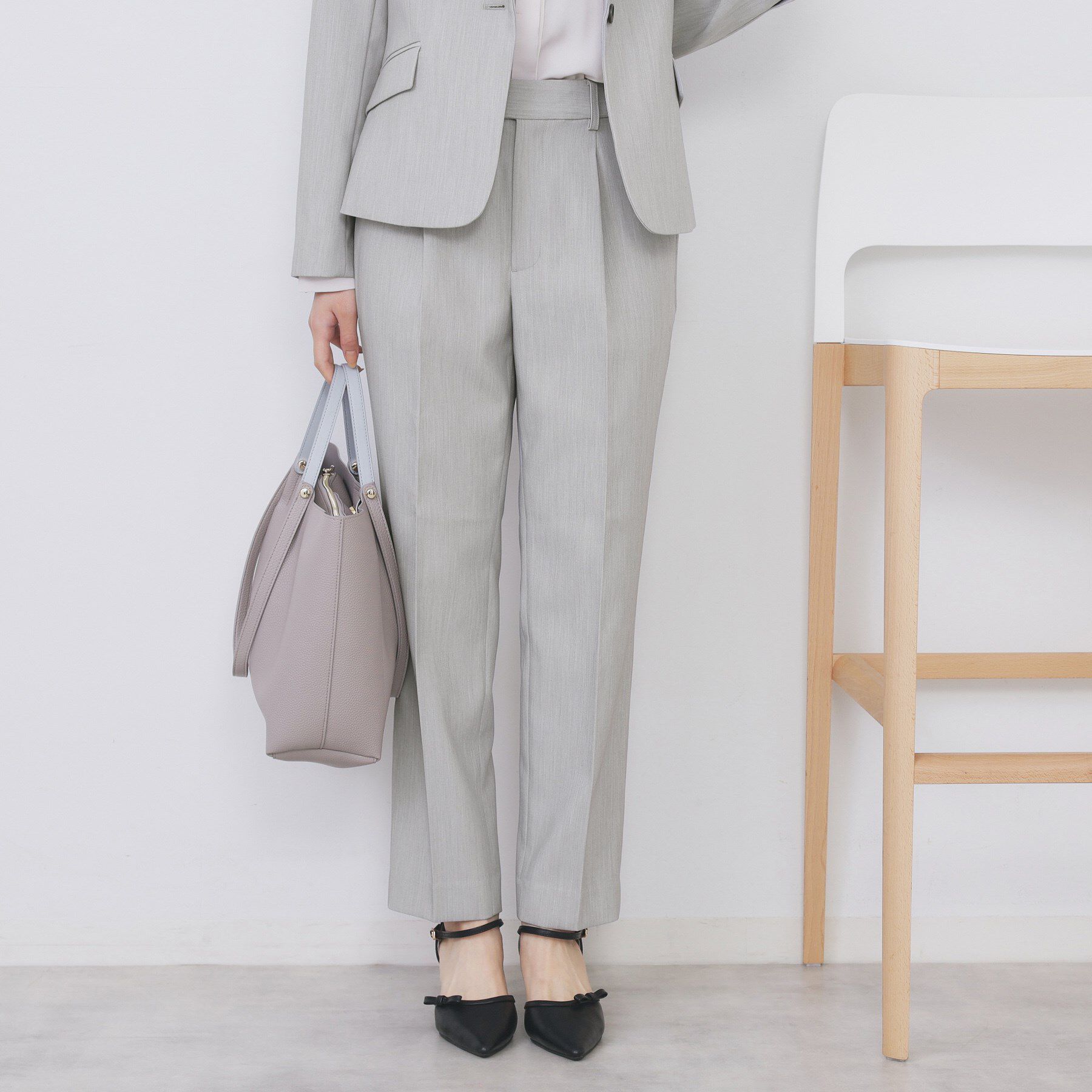 index「《丈が選べる》ストレッチテーパードパンツ/セットアップ対応【洗濯機OK/防シワ】」|その他|