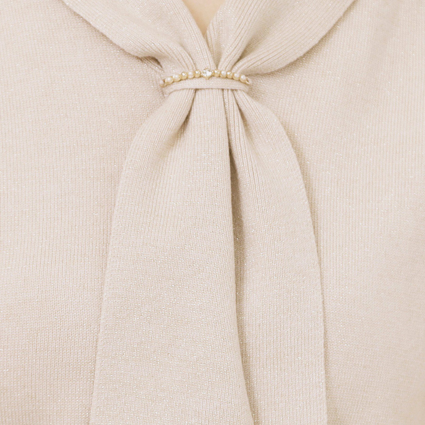 index「ゴールドパーツ付きボウタイニット【洗濯機OK】《10col/XS～LL》」|ニット・セーター|