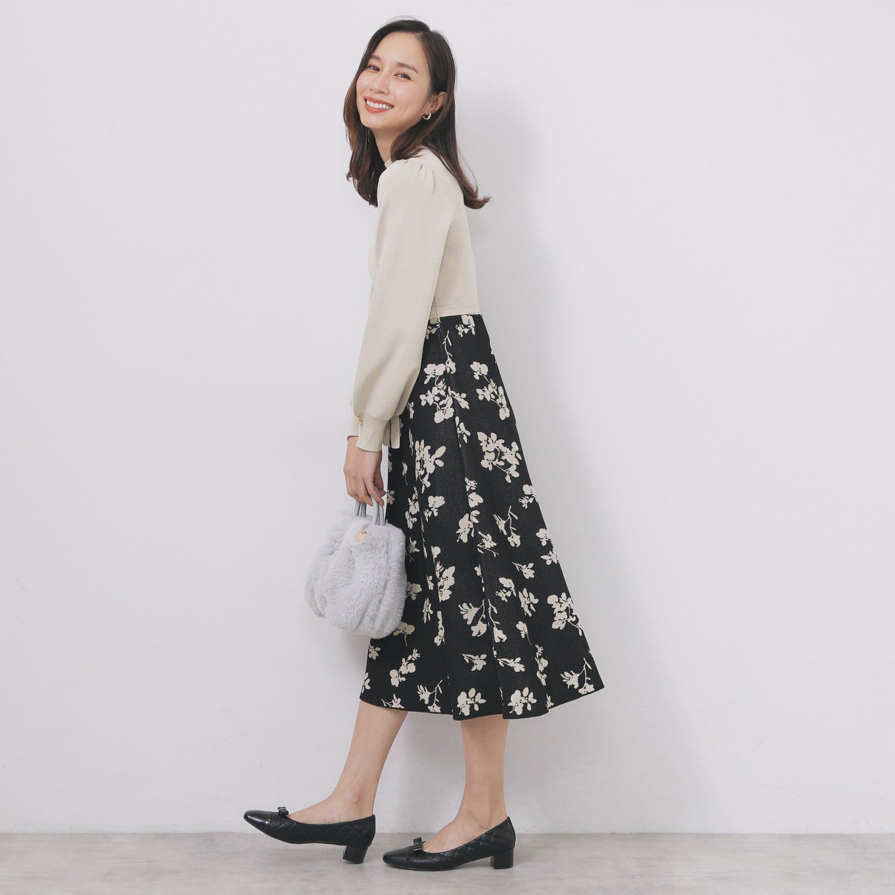 index「ハイネックニットワンピース【洗濯機OK/抗ピル】」|ワンピース|