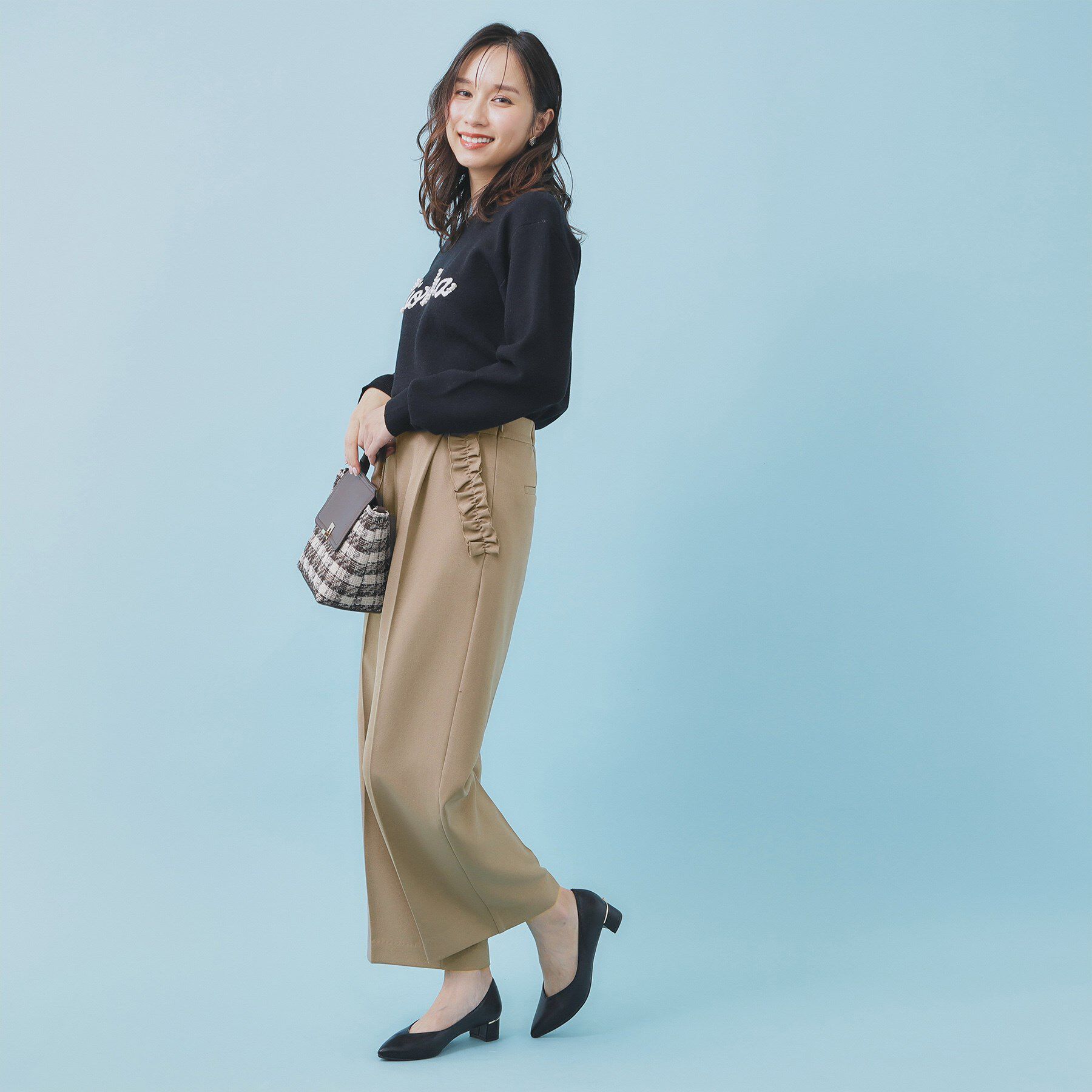 index「フリルポケットストレートパンツ【洗濯機OK/防シワ】」|その他|