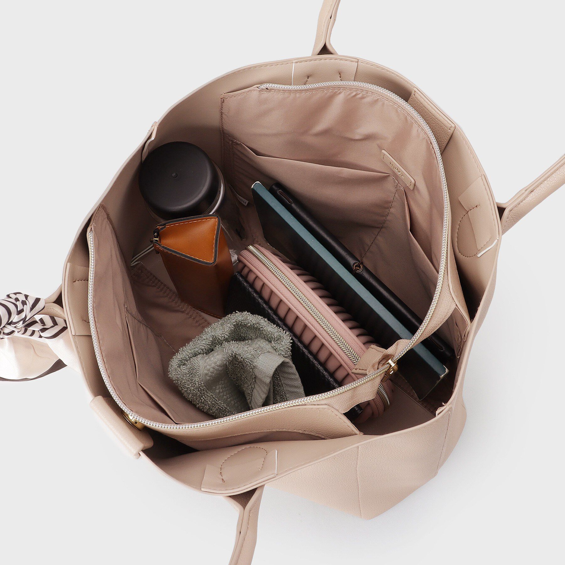 index「ストライプスカーフ付きトートバッグ【A4サイズ】」|トートバッグ|