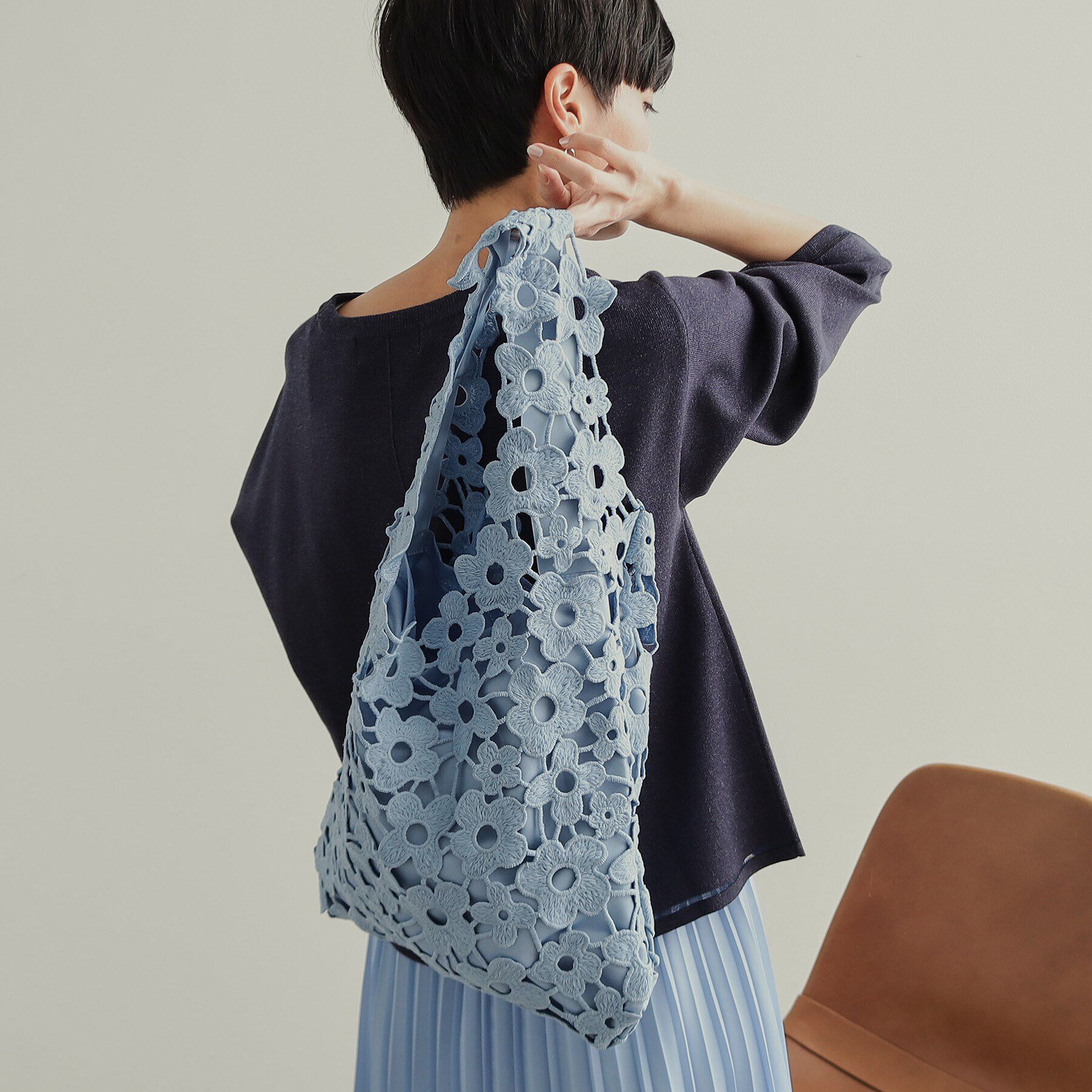 OPAQUE.CLIP「フラワーレーストートバッグ」|トートバッグ|