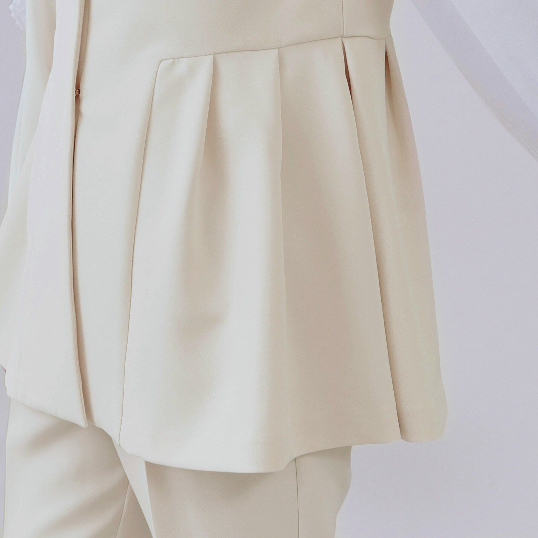 OPAQUE.CLIP「《通勤対応/セットアップ対応》ペプラムジレ【洗濯機洗い可】」|ベスト・ジレ|