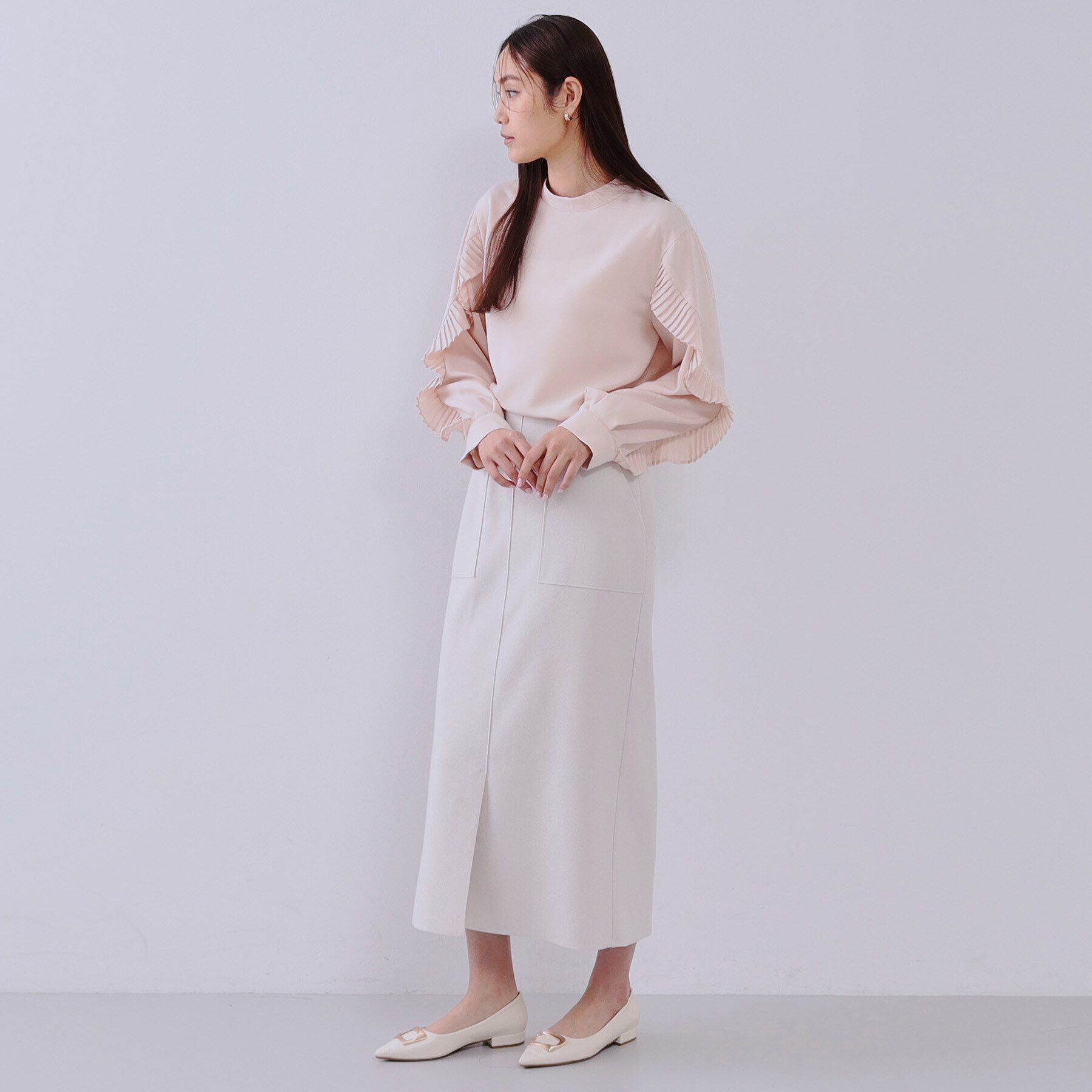 OPAQUE.CLIP「ウールライクストレッチタイトスカート【洗濯機洗い可】」|スカート|