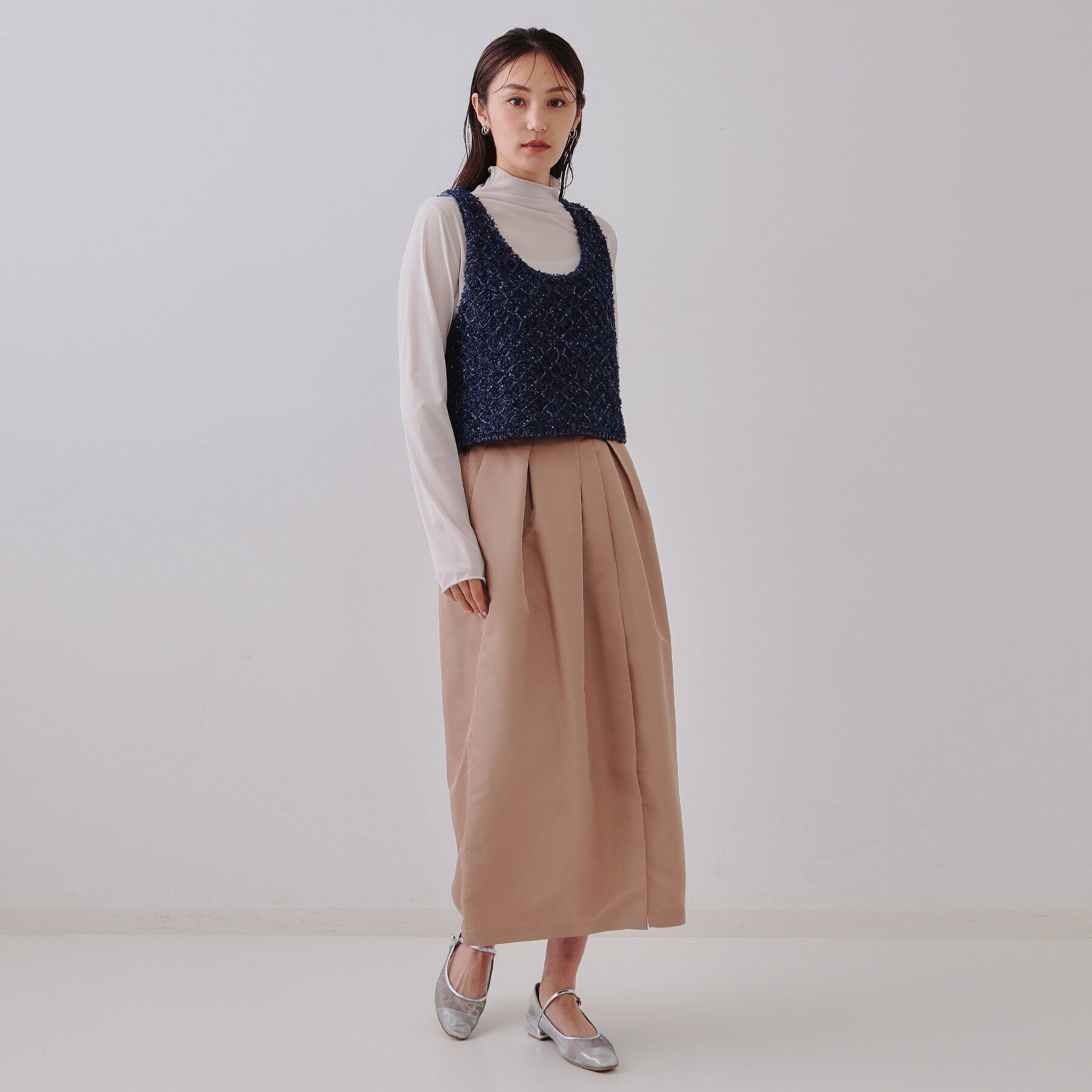 OPAQUE.CLIP「スパンコールニットビスチェ【洗濯機洗い可】」|ニット・セーター|