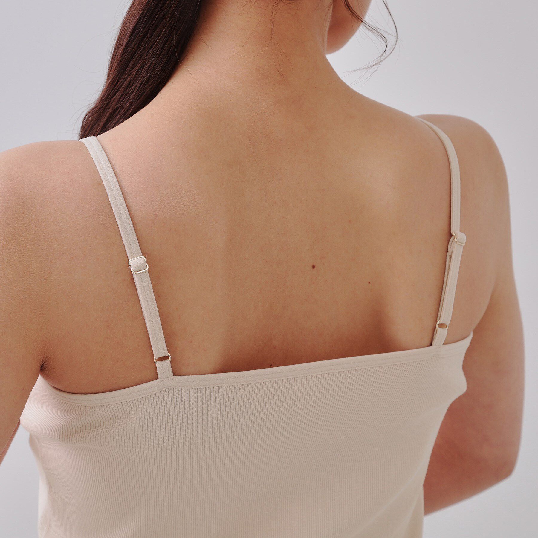 OPAQUE.CLIP「コットンリブキャミソール【洗濯機洗い可】」|キャミソール|