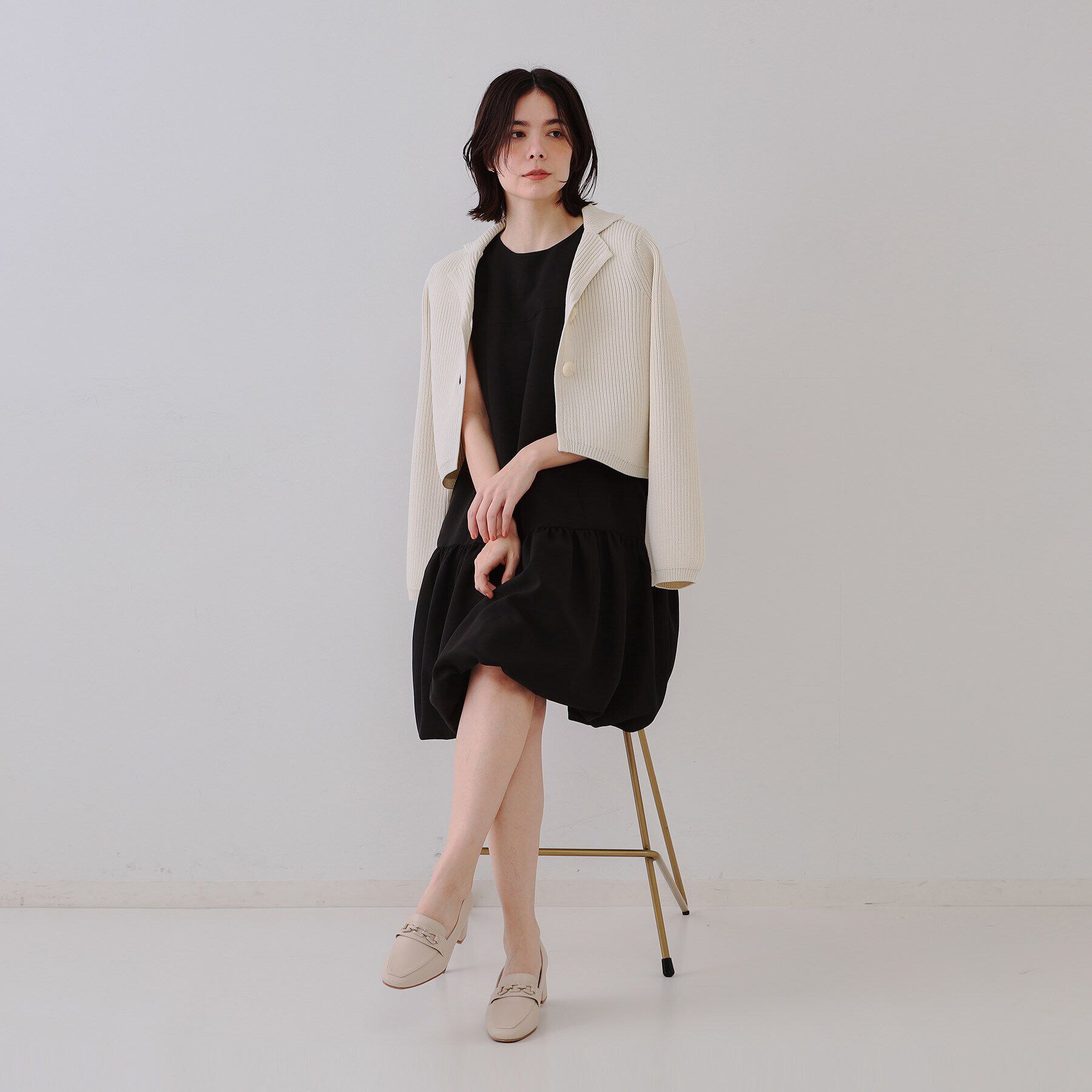 OPAQUE.CLIP「ショートニットカーディガン【洗濯機洗い可/抗ピル】」|カーディガン|