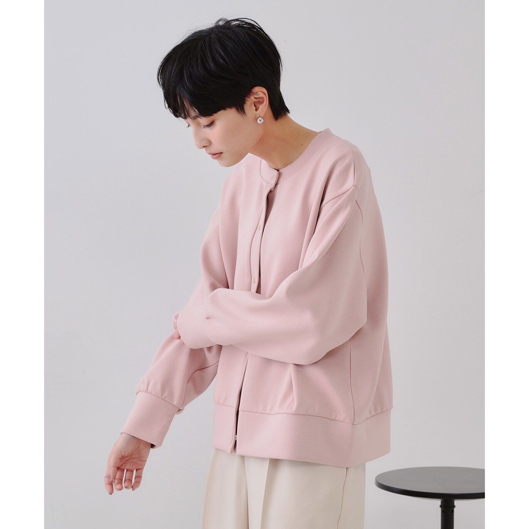 OPAQUE.CLIP「スナップボタンカーディガン【洗濯機洗い可】」|カーディガン|