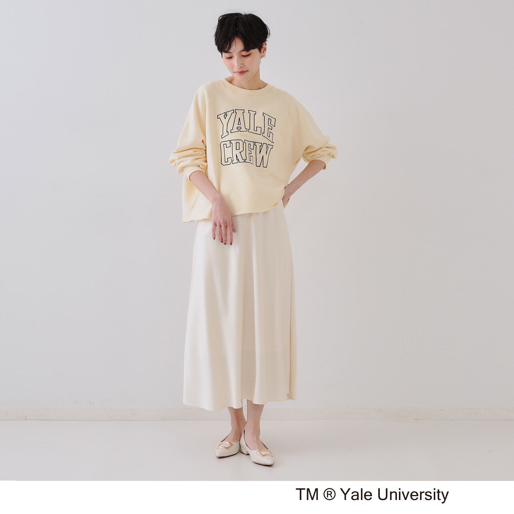 OPAQUE.CLIP「カレッジロゴ スウェットプルオーバー」|パーカー|