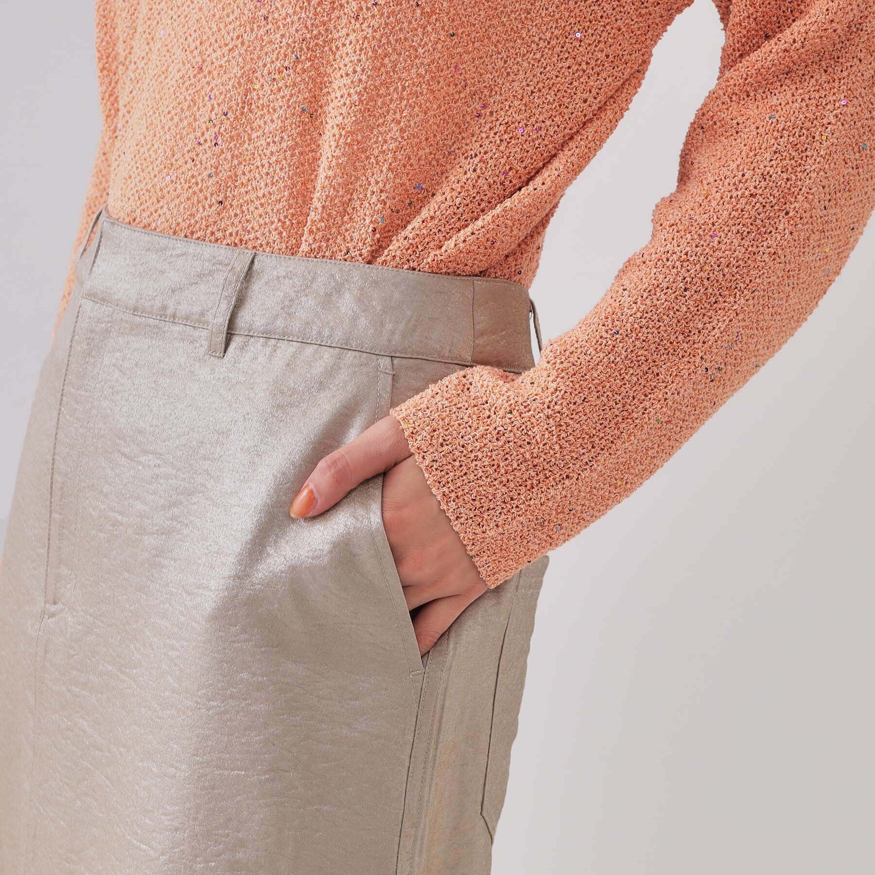 OPAQUE.CLIP「ラメAラインロングスカート【洗濯機洗い可】」|スカート|