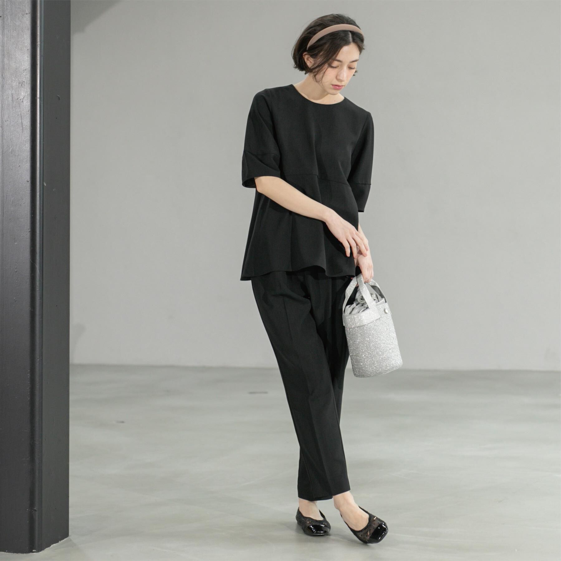 OPAQUE.CLIP「《6色展開》ストレッチペプラムブラウス/セットアップ対応【洗濯機洗い可/防シワ】」|シャツ・ブラウス|