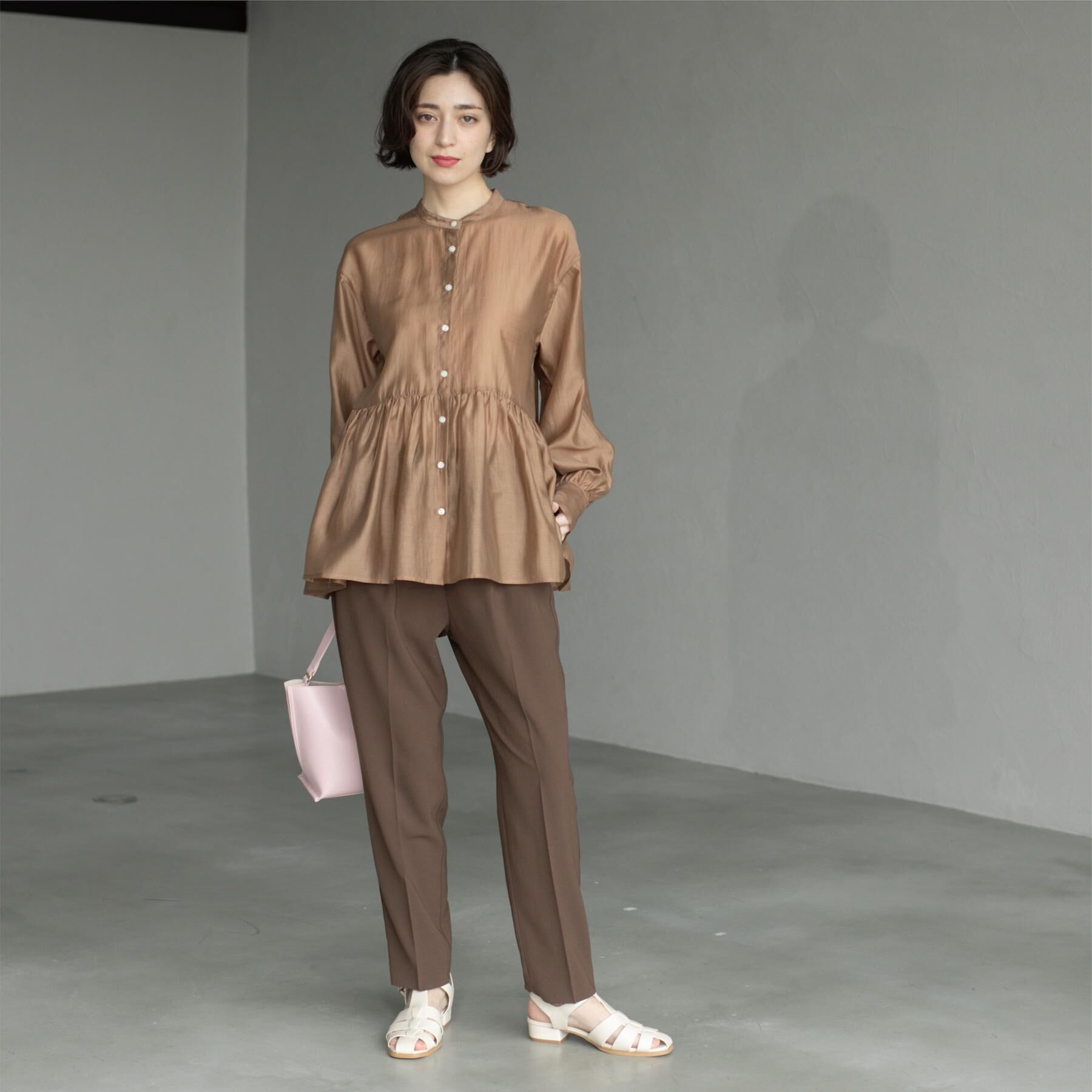 OPAQUE.CLIP「シアーペプラムブラウス【洗濯機洗い可】」|シャツ・ブラウス|