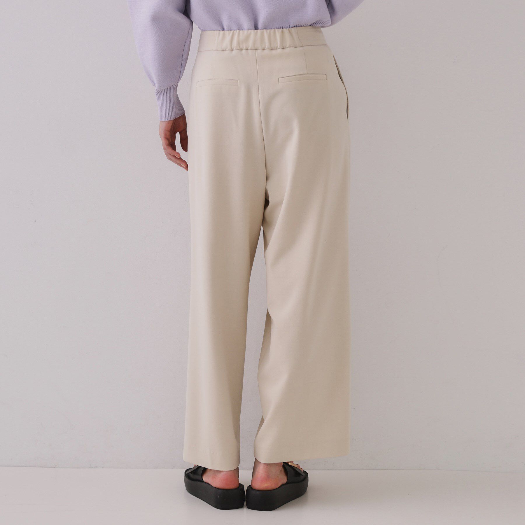 OPAQUE.CLIP「ラップベルトワイドパンツ【洗濯機洗い可】」|その他|