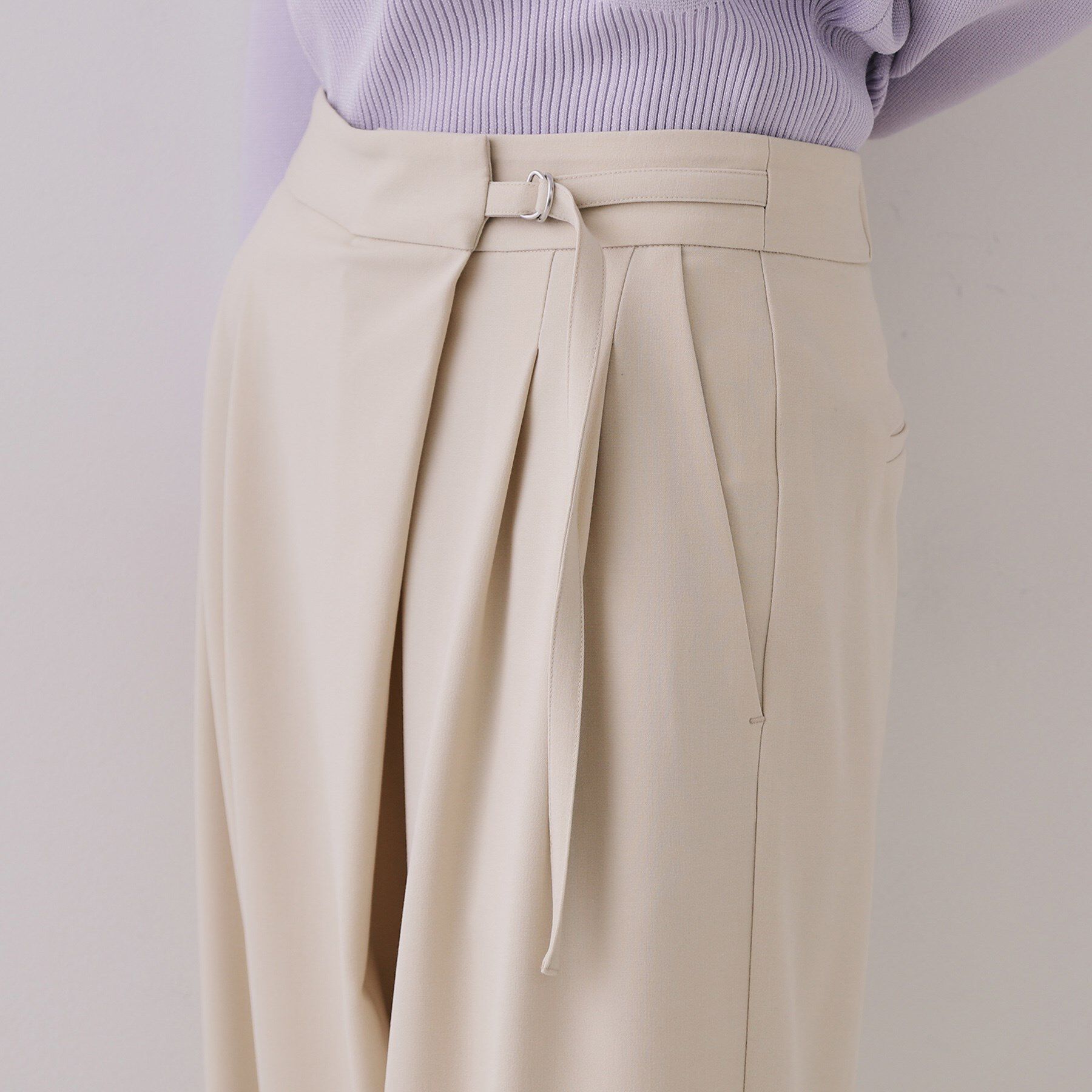 OPAQUE.CLIP「ラップベルトワイドパンツ【洗濯機洗い可】」|その他|