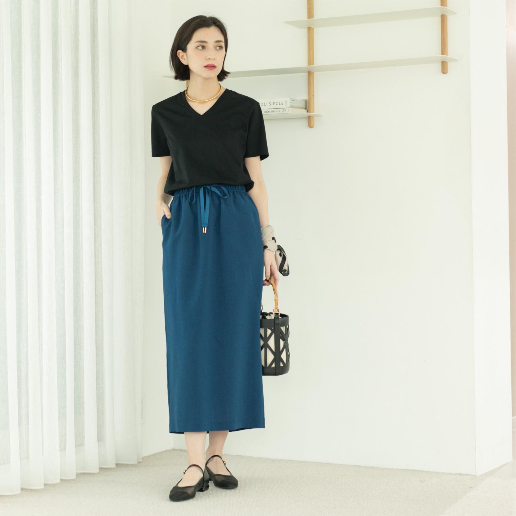 OPAQUE.CLIP「リネンライクイージースカート【洗濯機洗い可/吸水速乾/接触冷感】」|スカート|