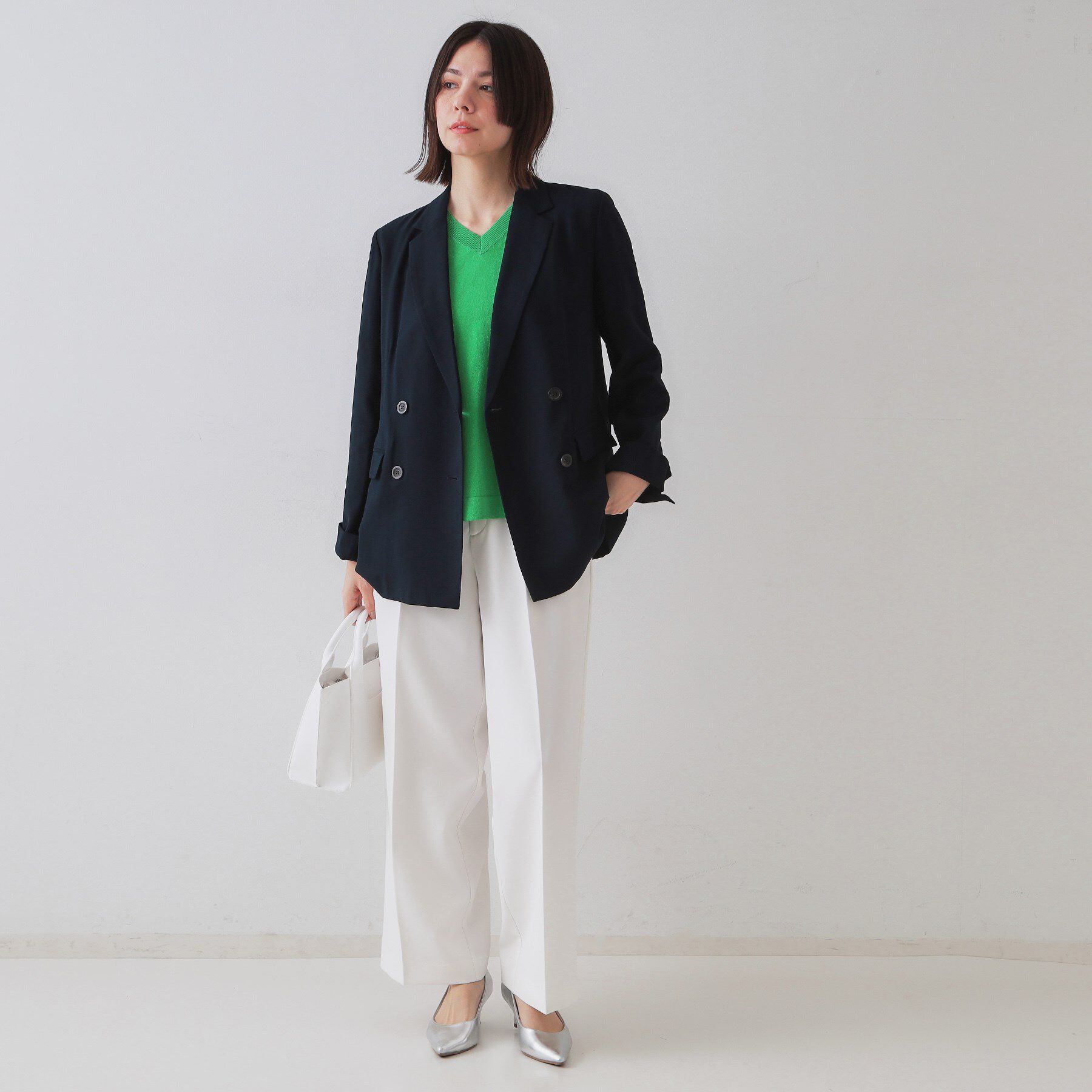 OPAQUE.CLIP「ダブルブレストジャケット【洗える】」|テーラードジャケット|