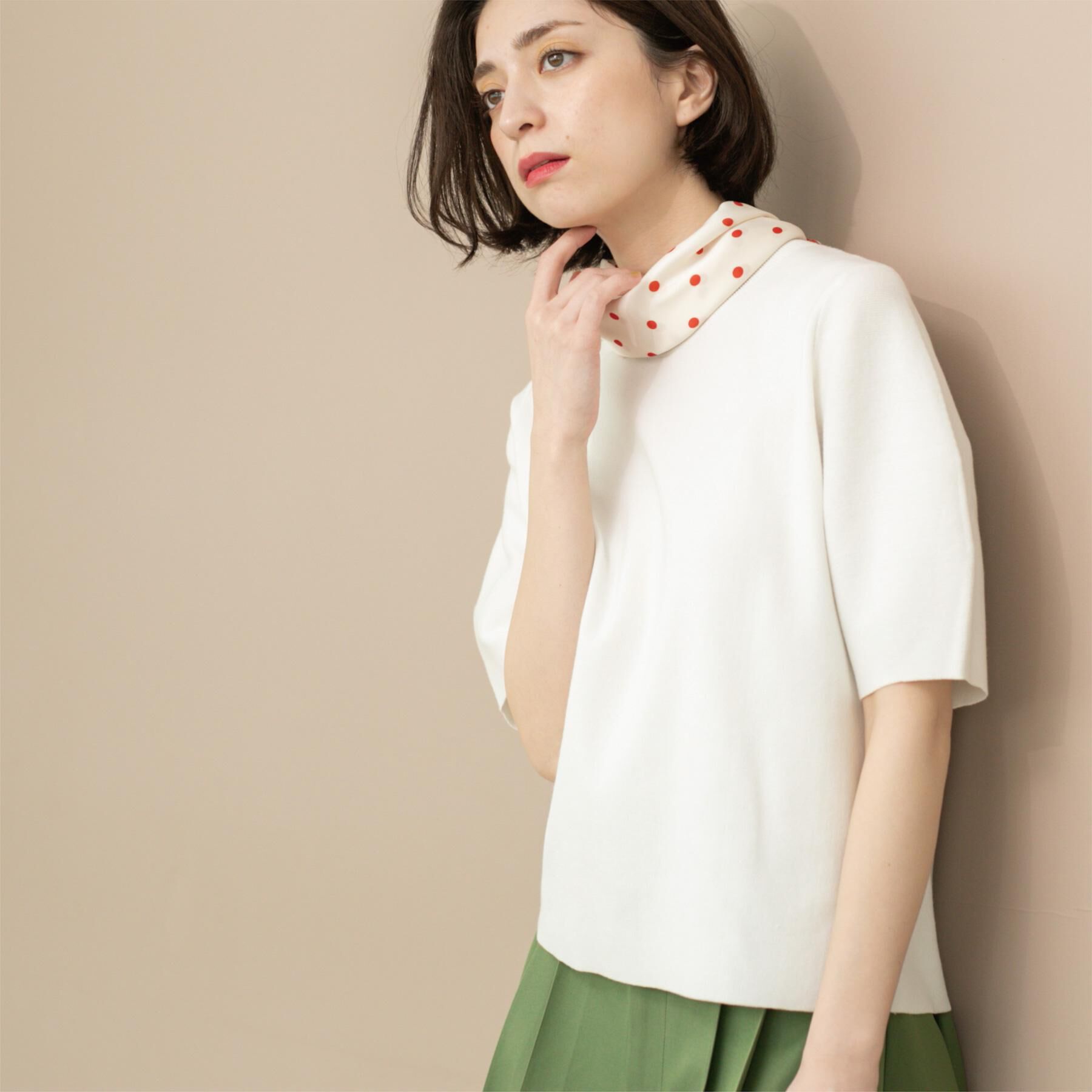 OPAQUE.CLIP「カーブスリーブニット【UV/洗濯機洗い可】」|ニット・セーター|