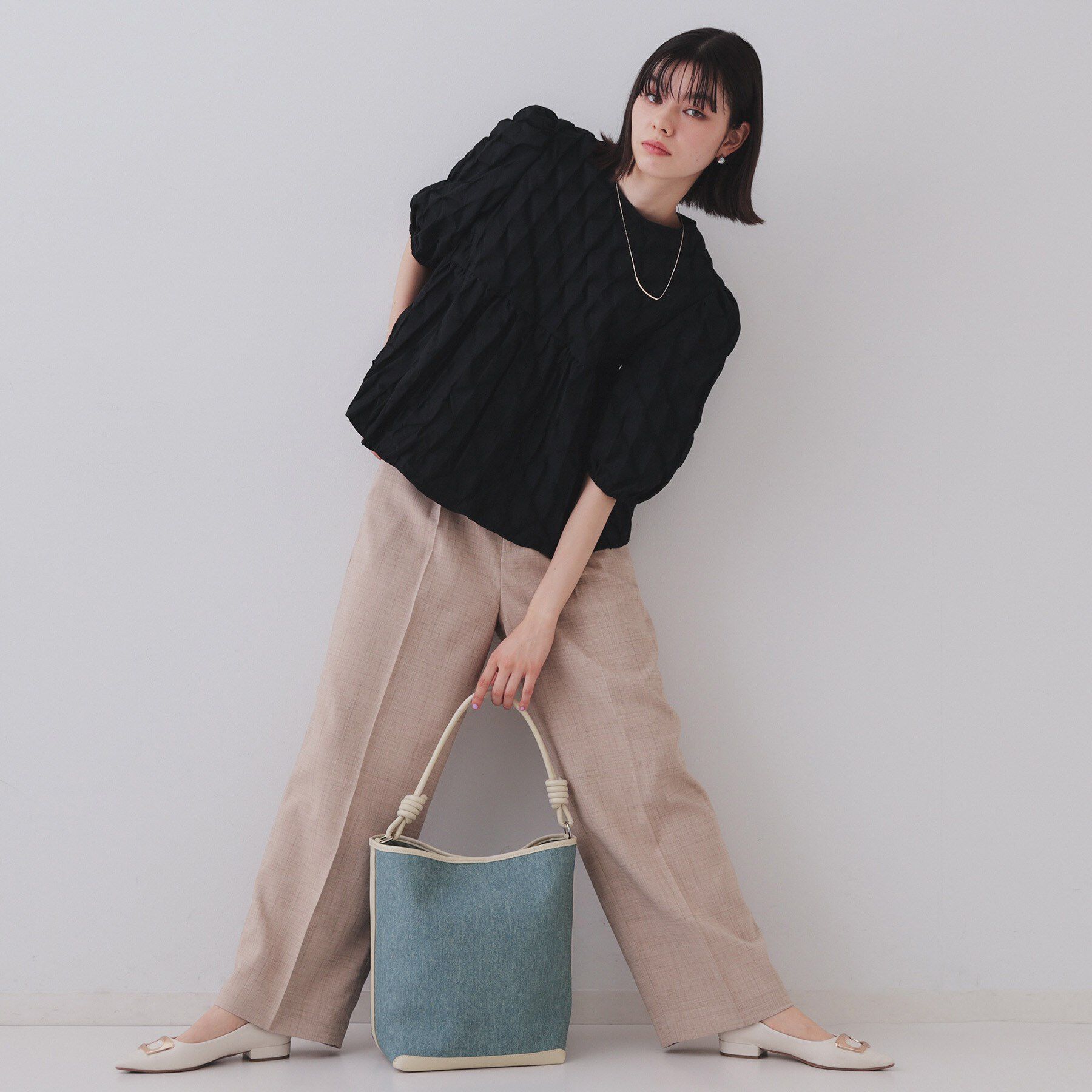 OPAQUE.CLIP「合皮コンビデザインバイカラーワンショルダーバッグ」|ショルダー・メッセンジャー|