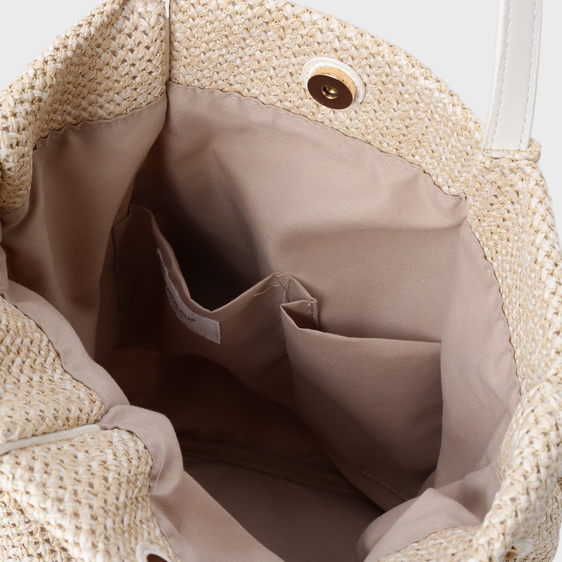 OPAQUE.CLIP「フロントベルトデザイン雑材合皮コンビトートバッグ」|トートバッグ|