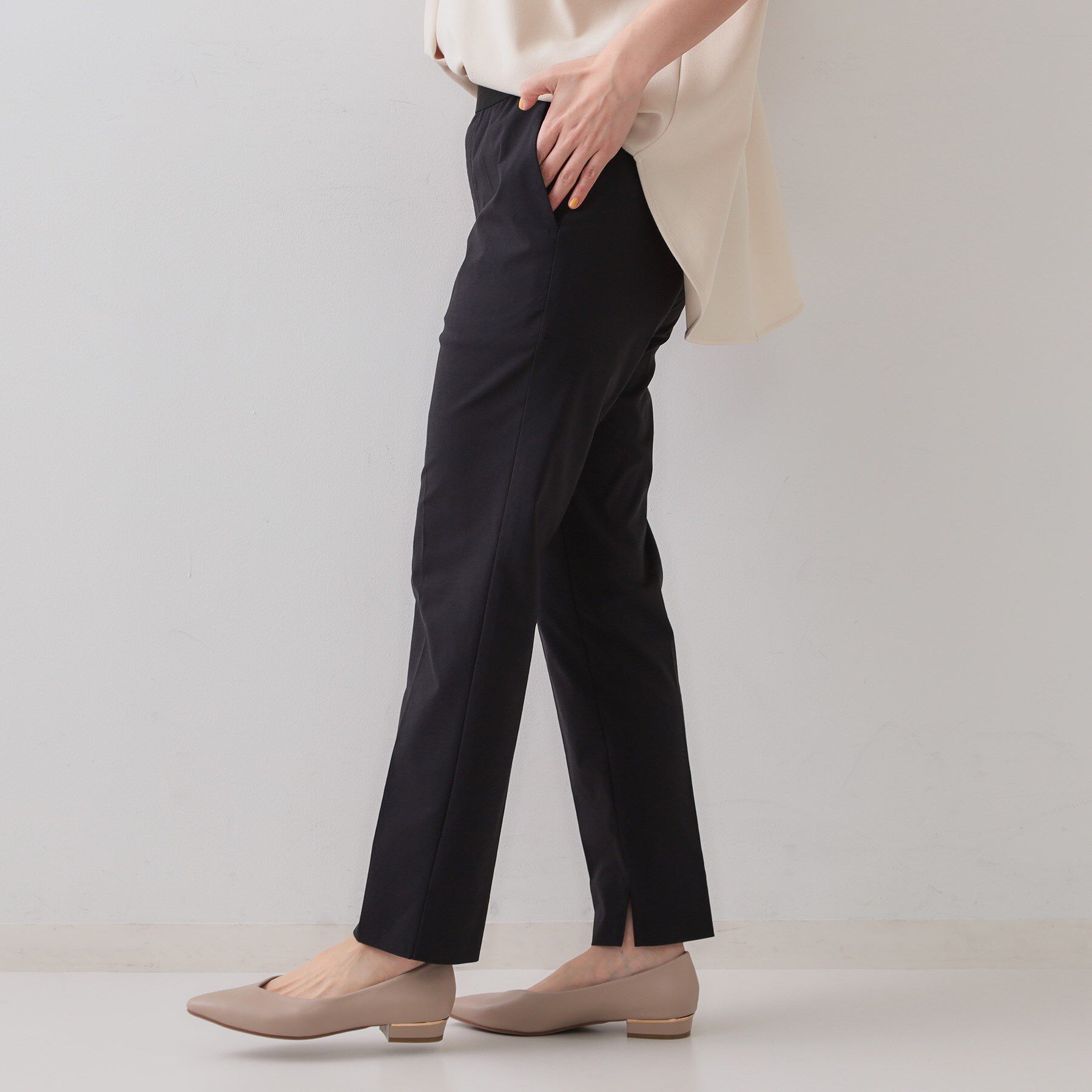 OPAQUE.CLIP「麻混ハイストレッチイージースティックパンツ【洗濯機洗い可】」|その他|