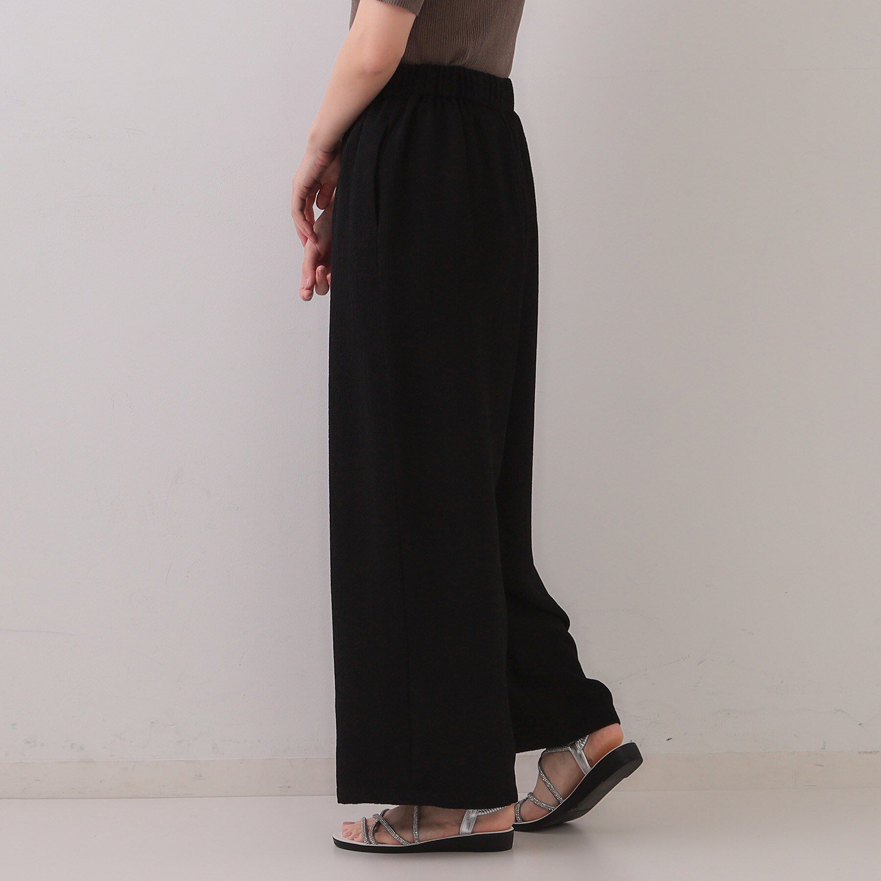 OPAQUE.CLIP「ストレッチジャカードイージーワイドパンツ/セットアップ対応可【洗濯機洗い可】」|その他|