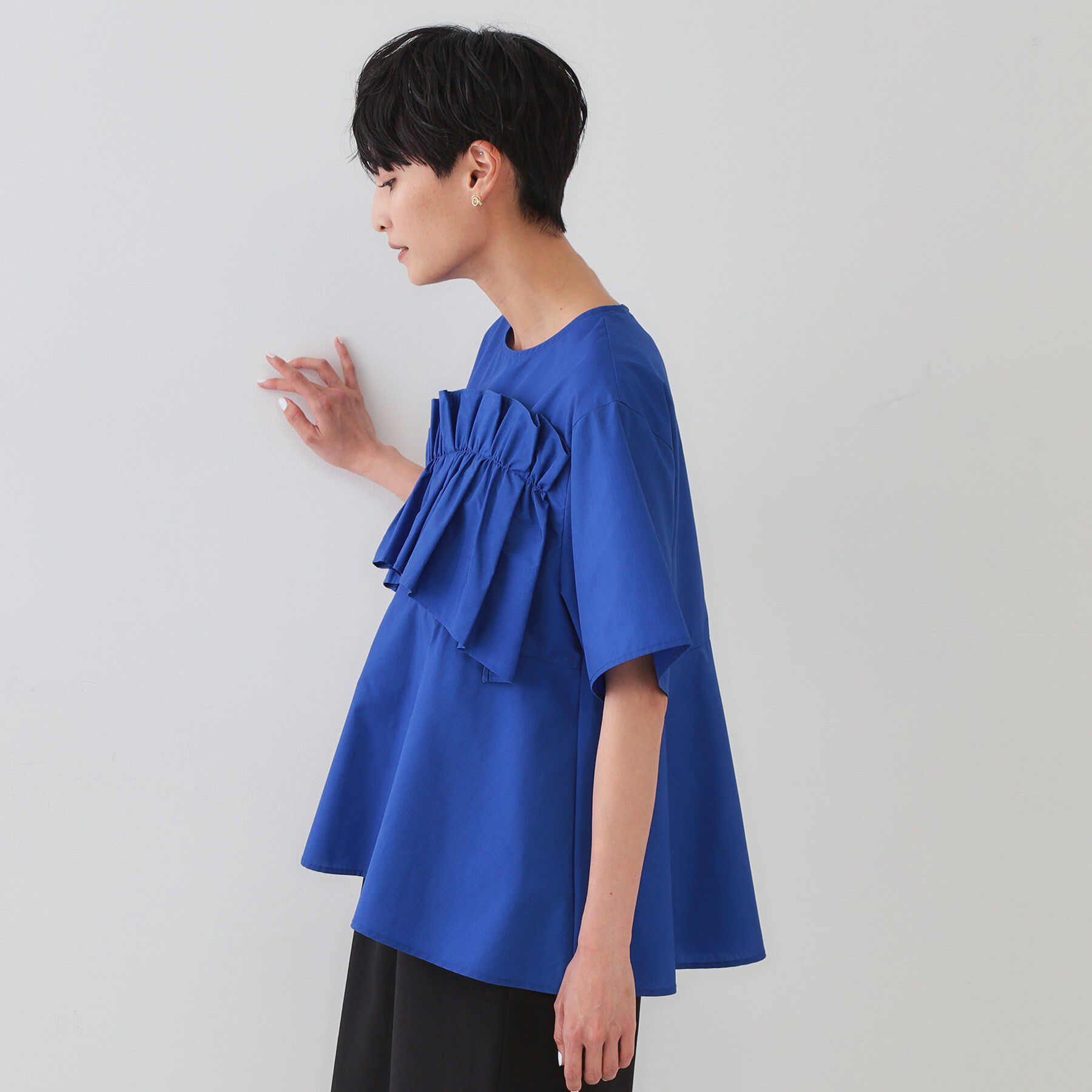 OPAQUE.CLIP「フリルデザインペプラムブラウス【洗濯機洗い可】」|シャツ・ブラウス|
