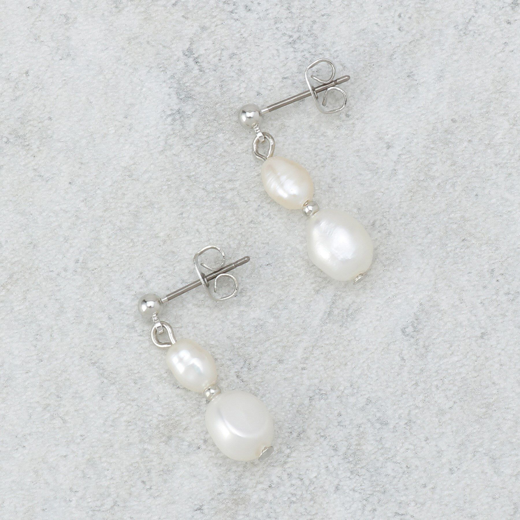 OPAQUE.CLIP「淡水パール&times;メタルピアス」|ピアス|シルバー(006)