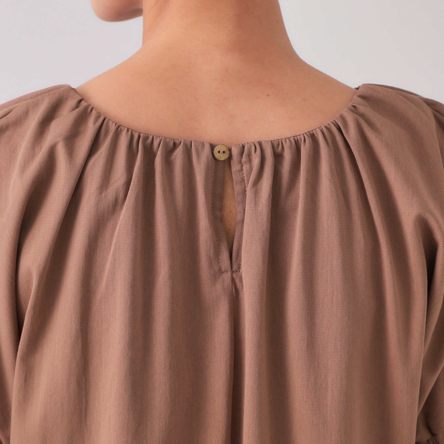 OPAQUE.CLIP「サイドリボンチュニックトップス【洗濯機洗い可】」|Tシャツ・カットソー|