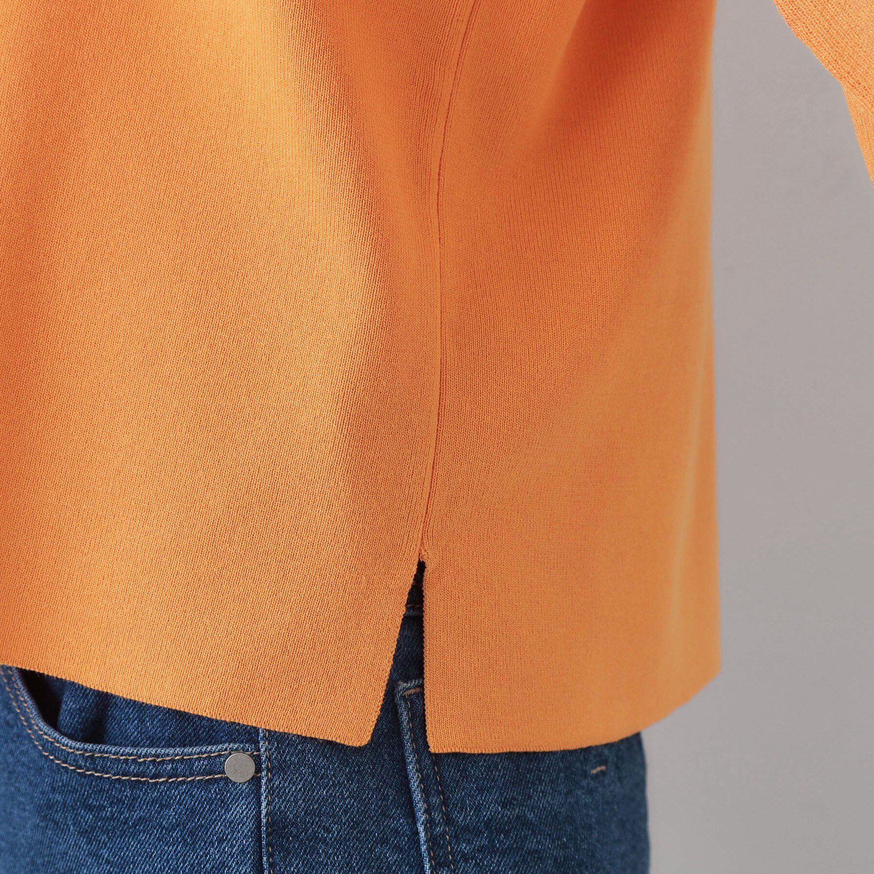 OPAQUE.CLIP「《5色展開》シアーフレアスリーブニット【洗濯機洗い可】」|ニット・セーター|