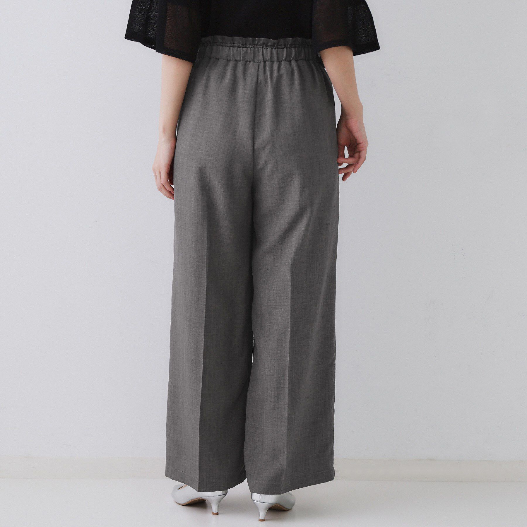 OPAQUE.CLIP「ウエストサテン使いイージーワイドパンツ【洗濯機洗い可】」|その他|