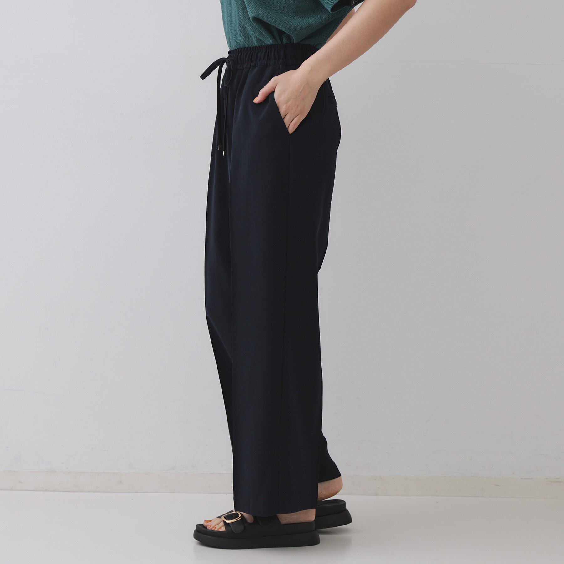 OPAQUE.CLIP「美脚イージーワイドパンツ【防シワ/洗濯機洗い可/抗ピル/ストレッチ】《丈が選べる/SS-LLサイズ/」|その他|