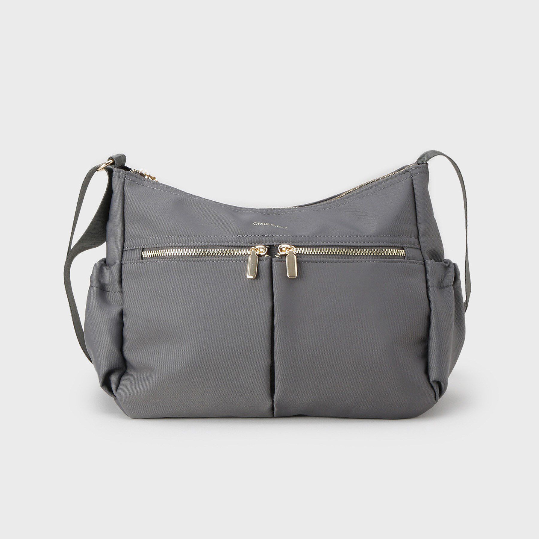 OPAQUE.CLIP「【軽量/撥水加工/多ポケット】ツイルミドルサイズムーンショルダーバッグ」|ショルダー・メッセンジャー|